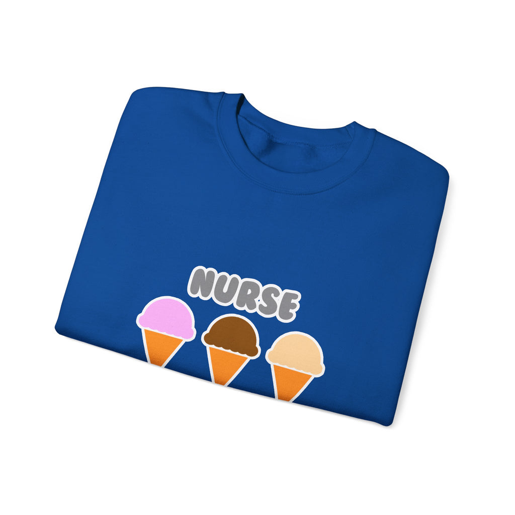 Nurse ... Will Work For Ice Cream - Unisex Heavy Blend™ Crewneck Sweatshirt