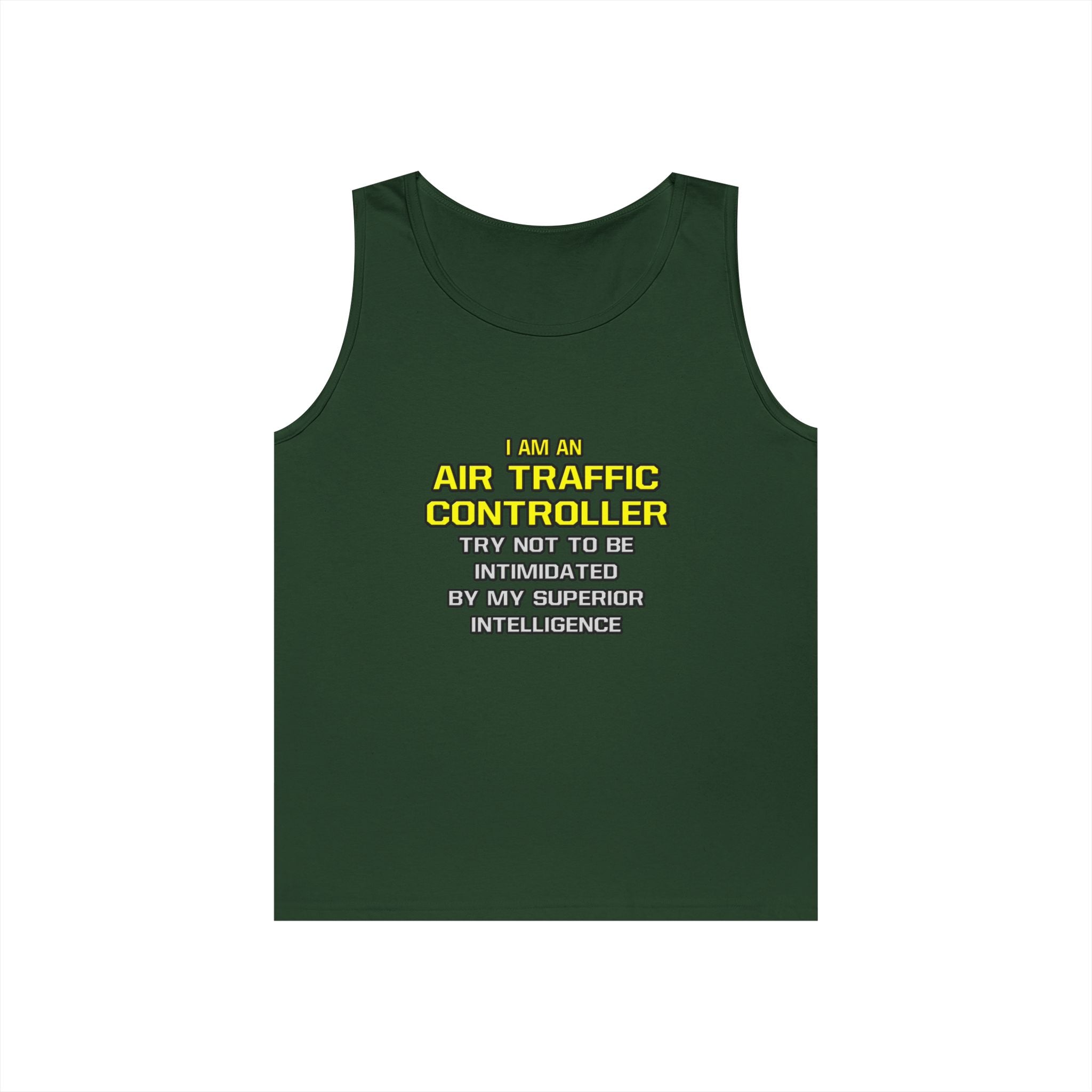 Air Traffic Controller...Superior Intelligence - Unisex Heavy Cotton Tank Top