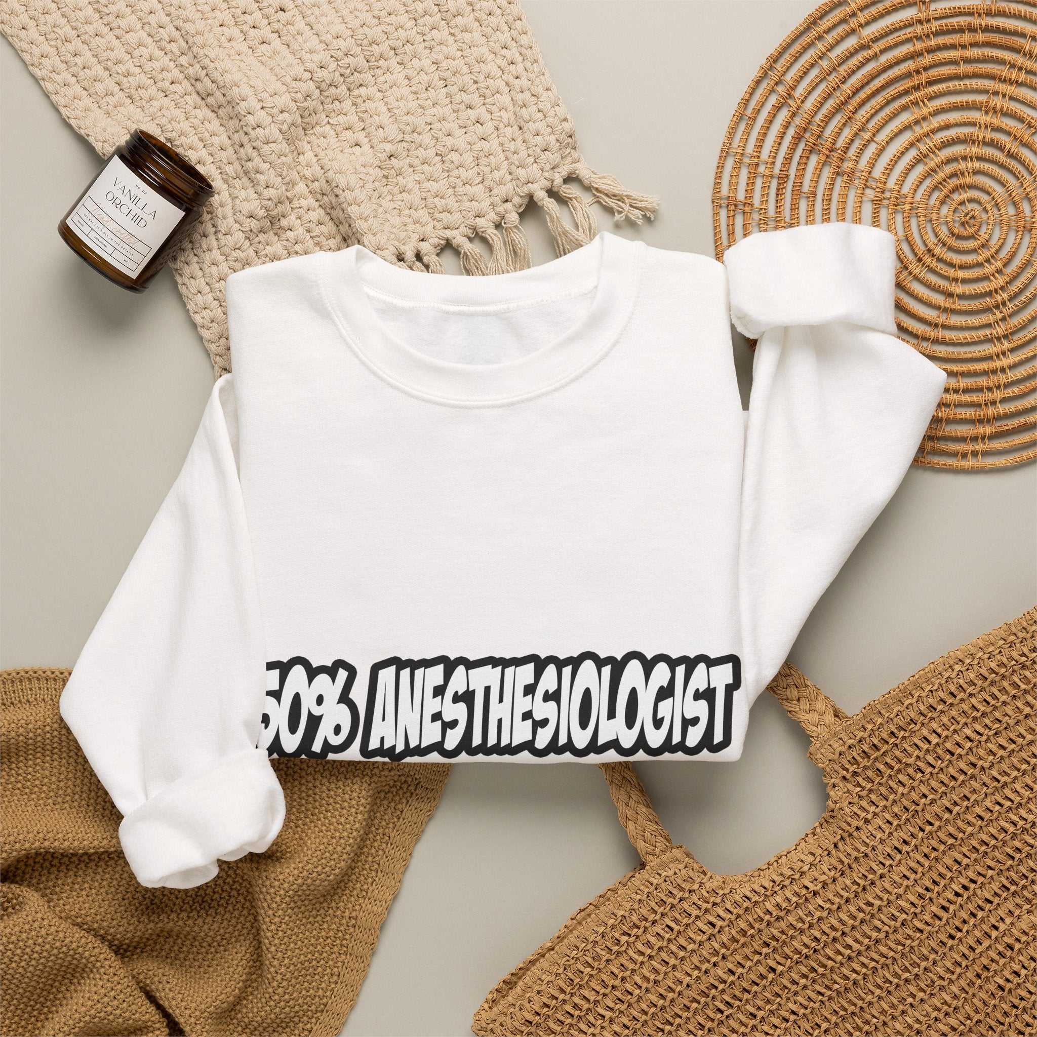 Half Anesthesiologist...Half Superhero - Unisex Heavy Blend™ Crewneck Sweatshirt