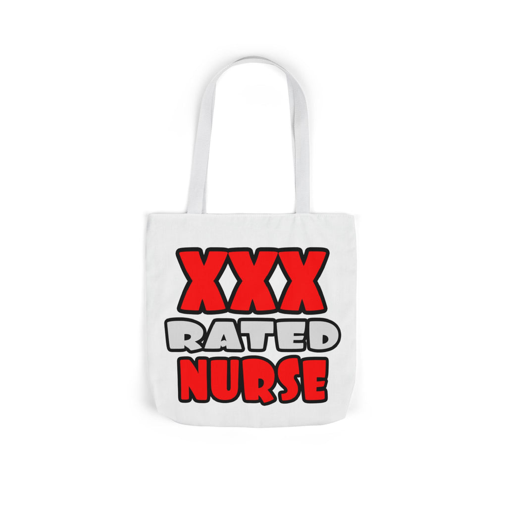 XXX Rated Nurse - Canvas Tote Bag, 5-Color Straps