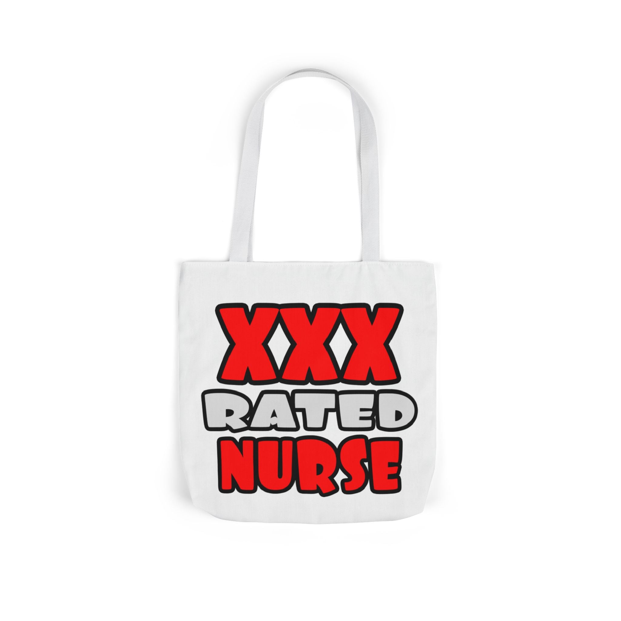 XXX Rated Nurse - Canvas Tote Bag, 5-Color Straps