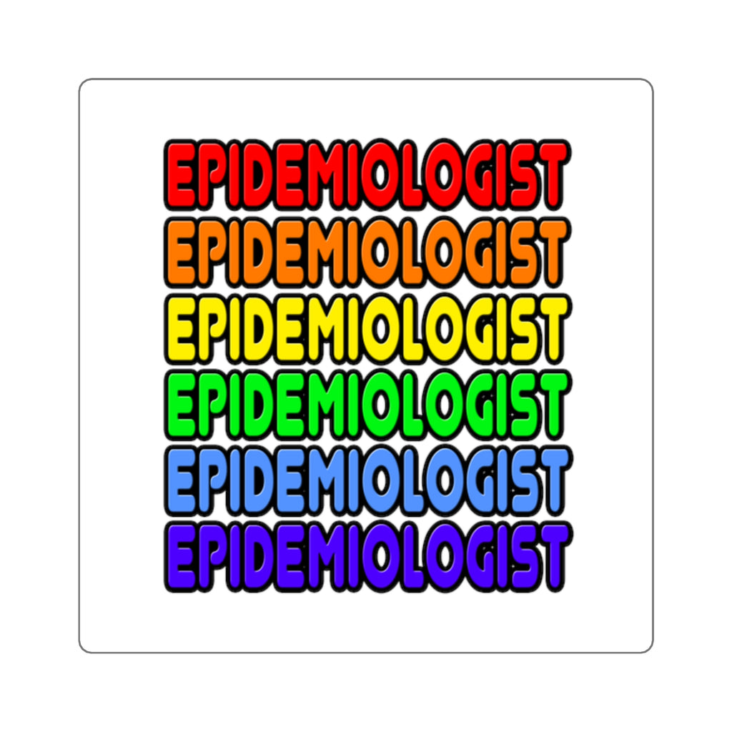 Rainbow Epidemiologist - Square Stickers