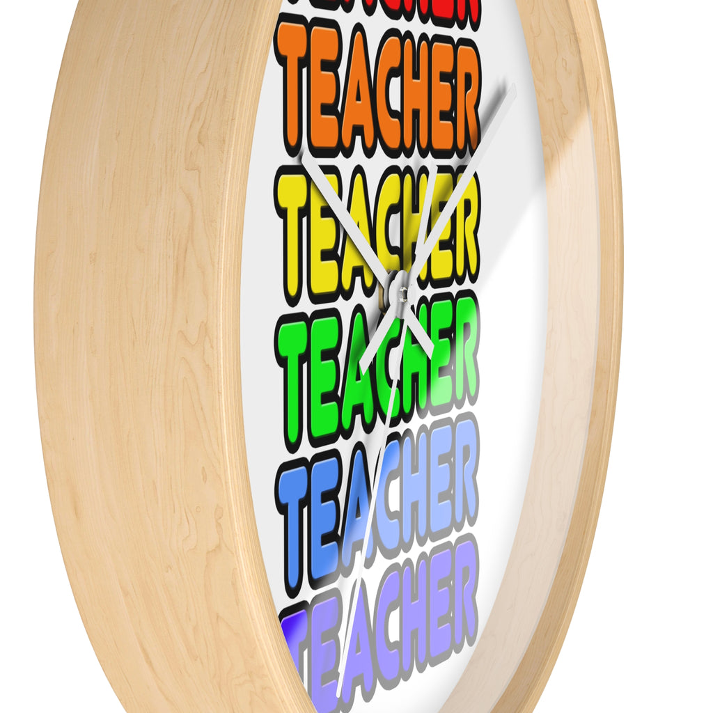 Rainbow Teacher - Wall Clock