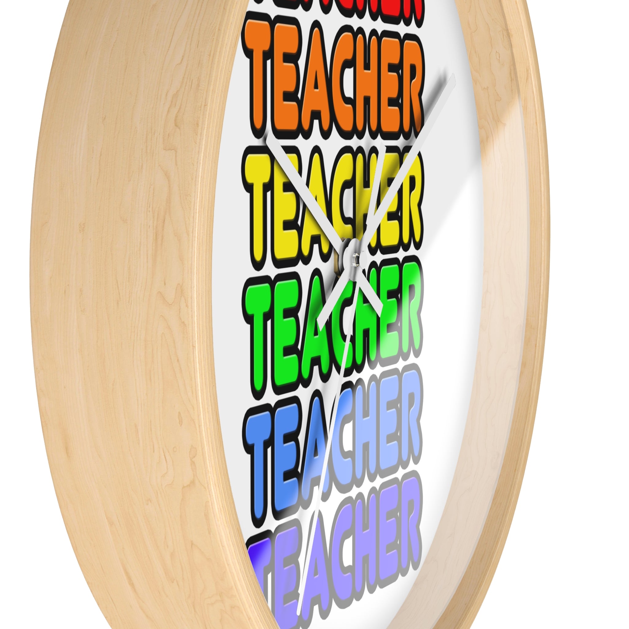 Rainbow Teacher - Wall Clock