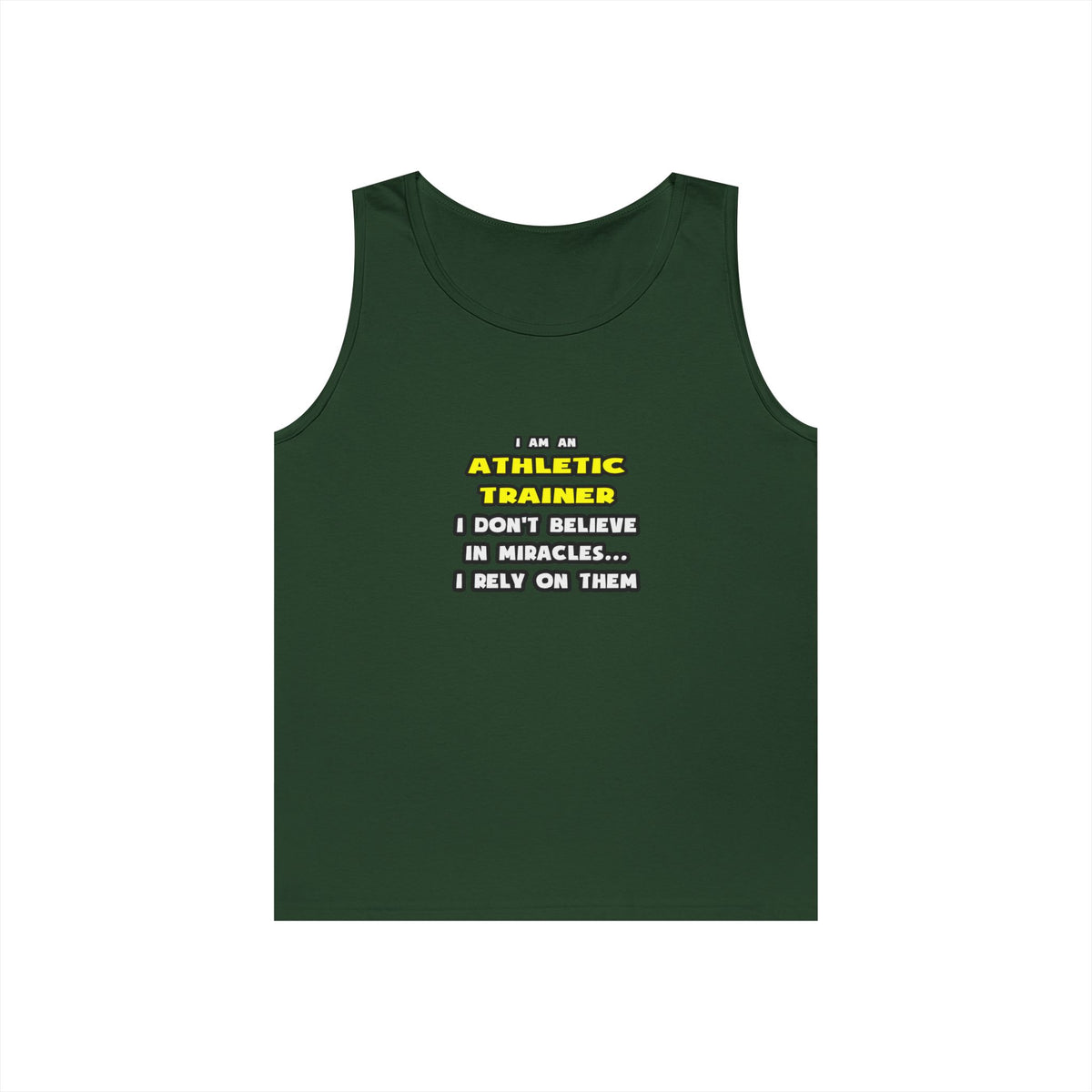 Miracles and Athletic Trainers ... Funny - Unisex Heavy Cotton Tank Top