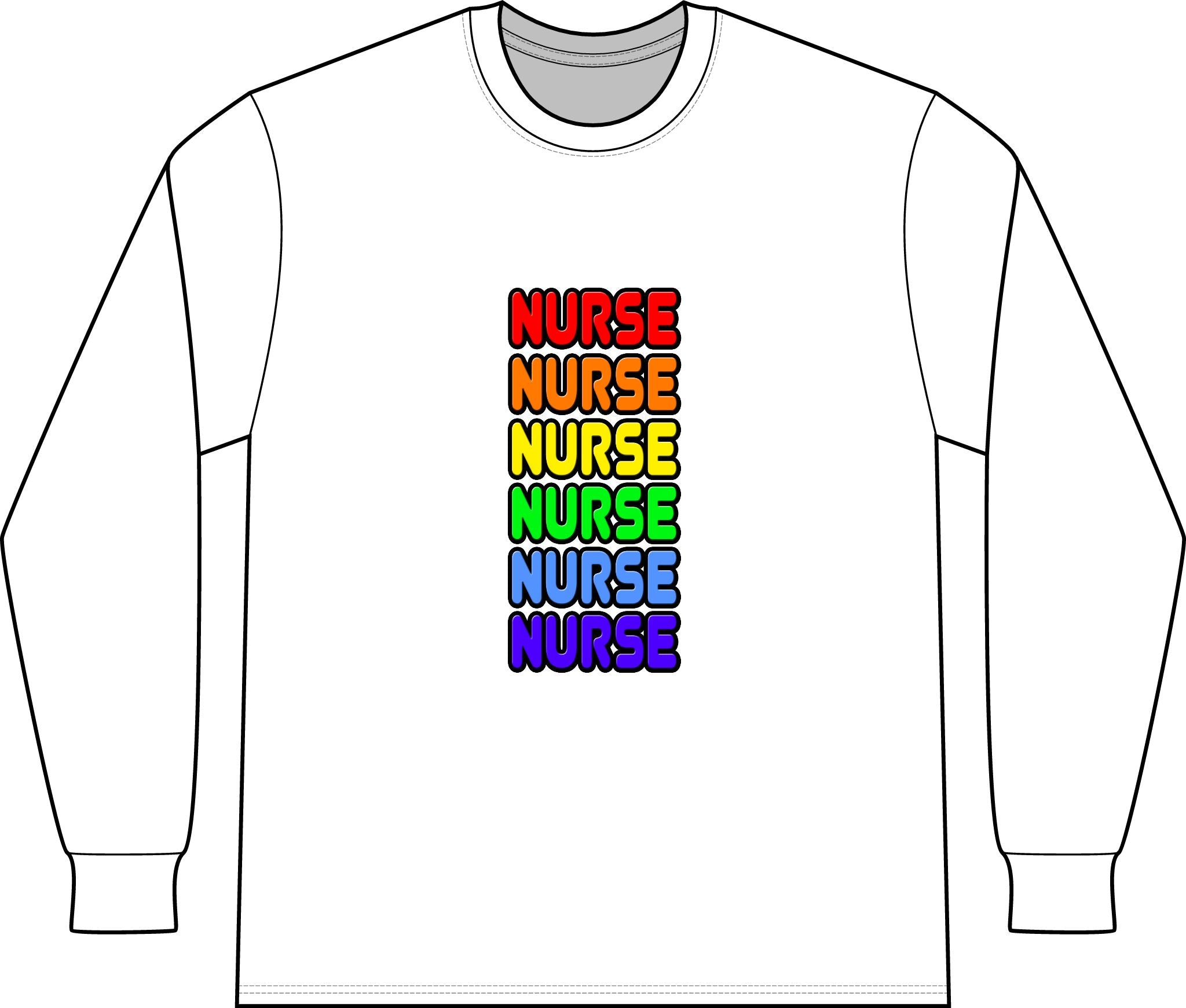 Rainbow Nurse - Unisex Long Sleeve T-Shirt