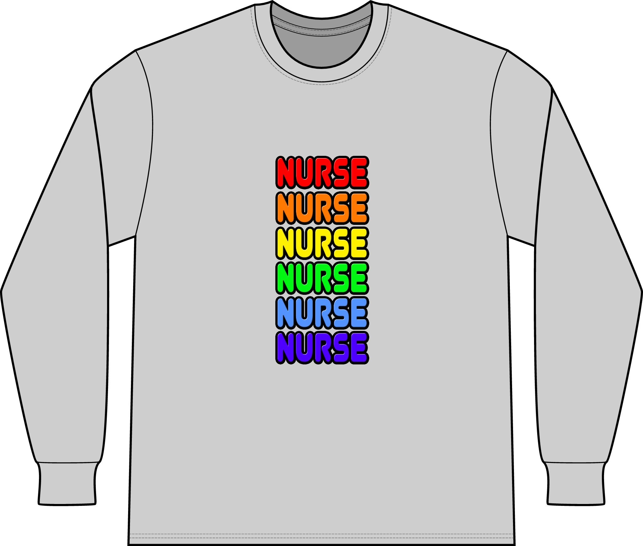 Rainbow Nurse - Unisex Long Sleeve T-Shirt