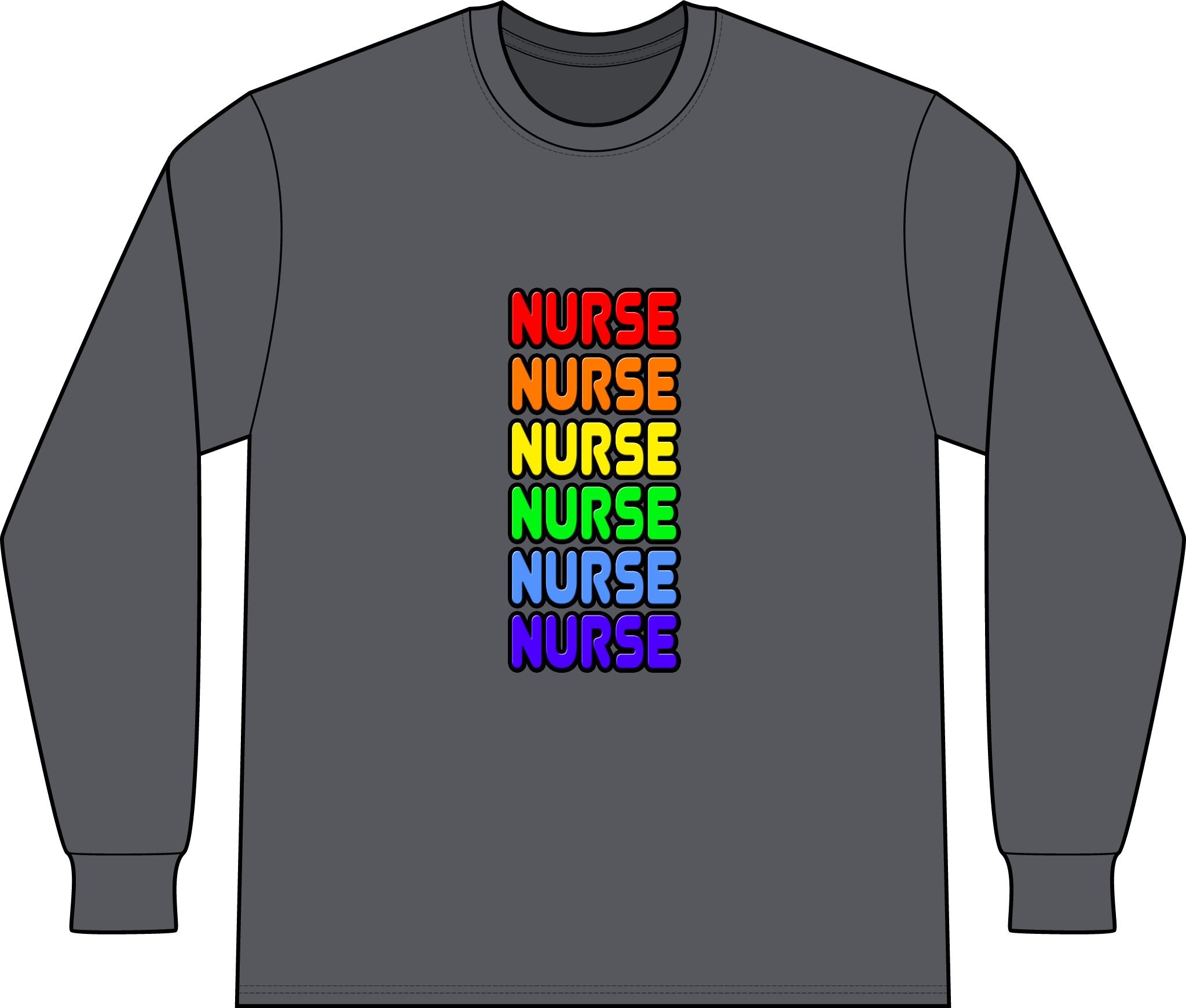 Rainbow Nurse - Unisex Long Sleeve T-Shirt