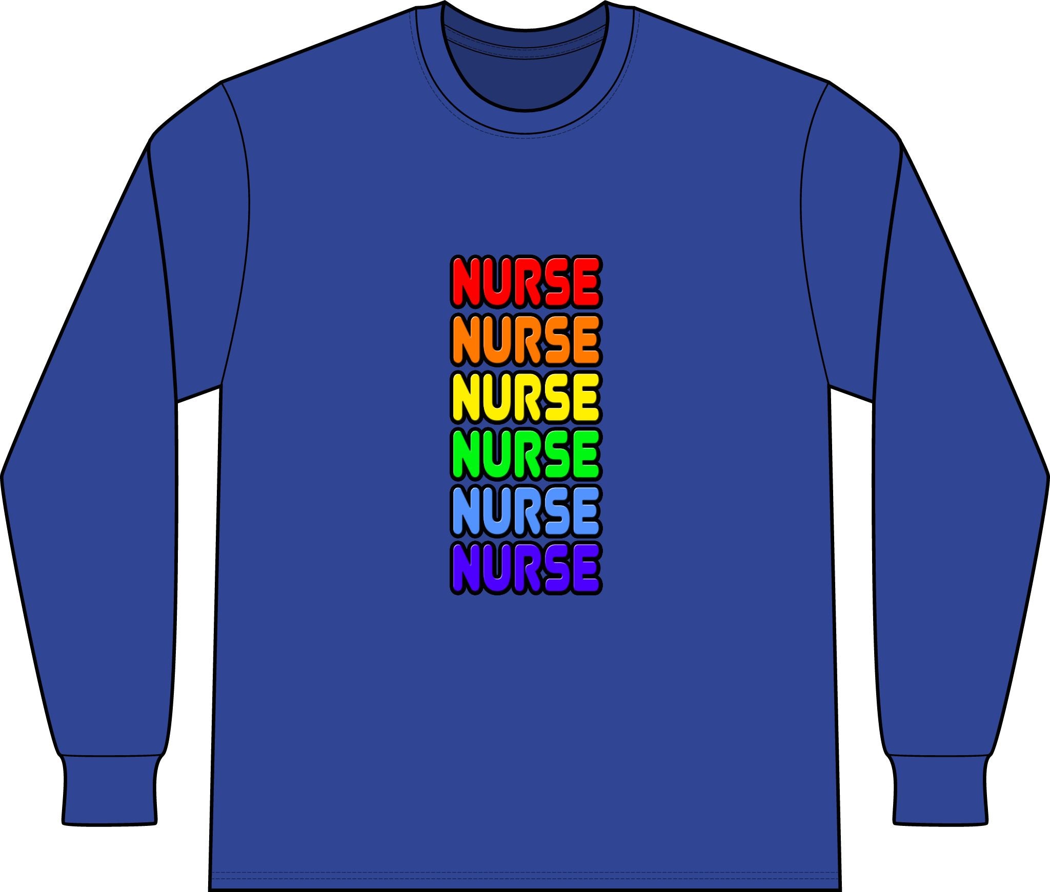 Rainbow Nurse - Unisex Long Sleeve T-Shirt