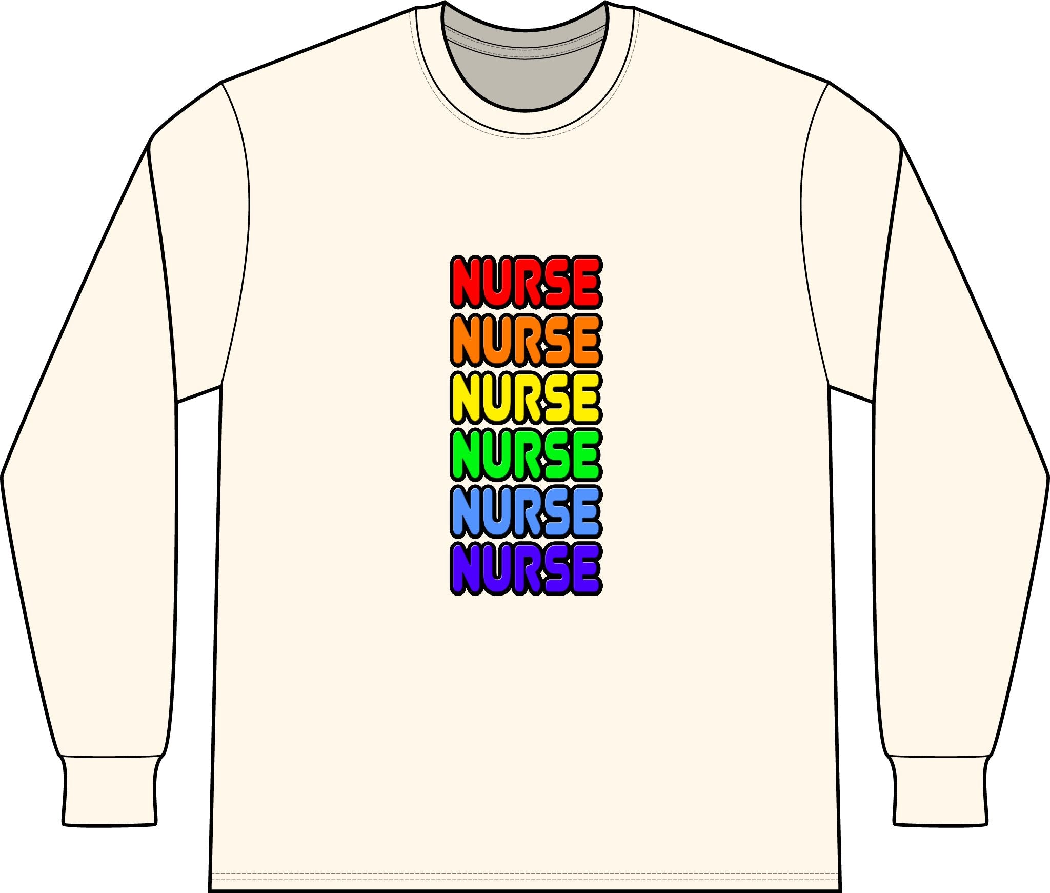 Rainbow Nurse - Unisex Long Sleeve T-Shirt