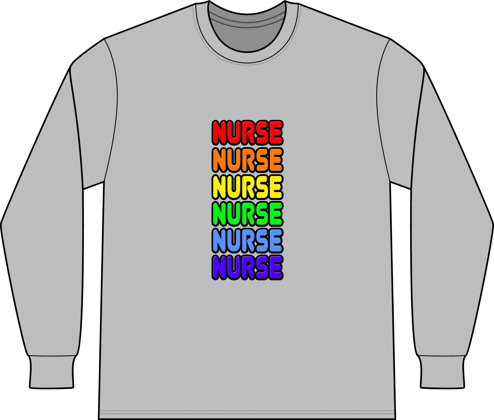 Rainbow Nurse - Unisex Long Sleeve T-Shirt