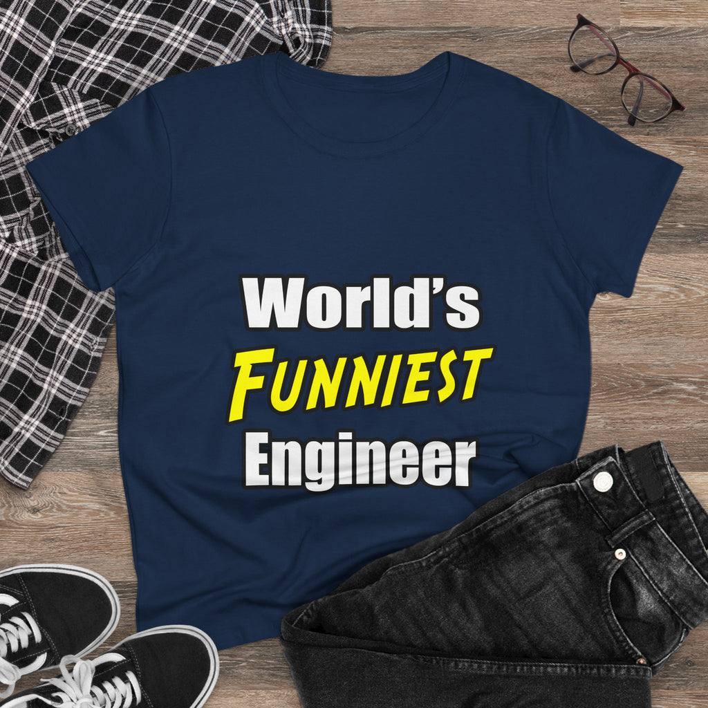 World's Funniest Engineer - Women's Midweight Cotton Tee