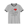 My Heart Belongs To A Biologist - Unisex Cotton Ringer T-Shirt