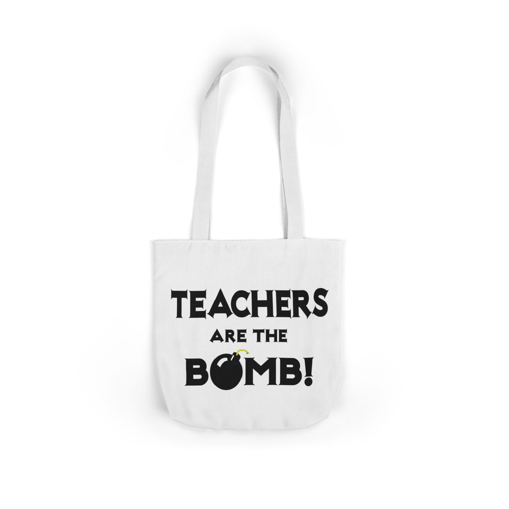 Teachers Are The Bomb! - Canvas Tote Bag, 5-Color Straps