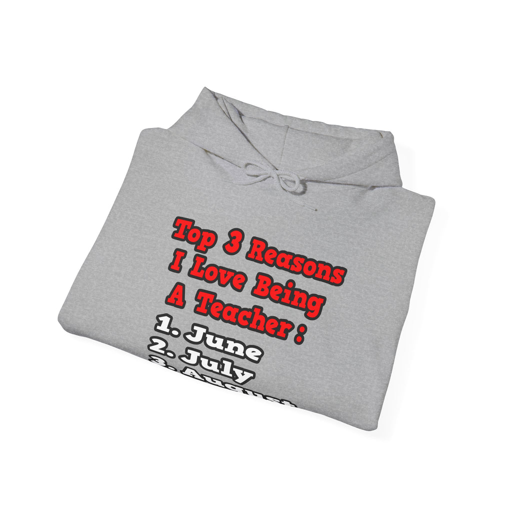 3 Reasons I Love Being a Teacher - Unisex Heavy Blend™ Hooded Sweatshirt