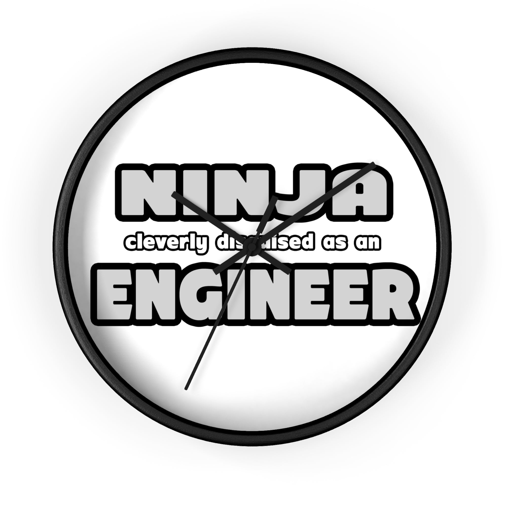 Ninja Cleverly Disguised As An Engineer - Wall Clock