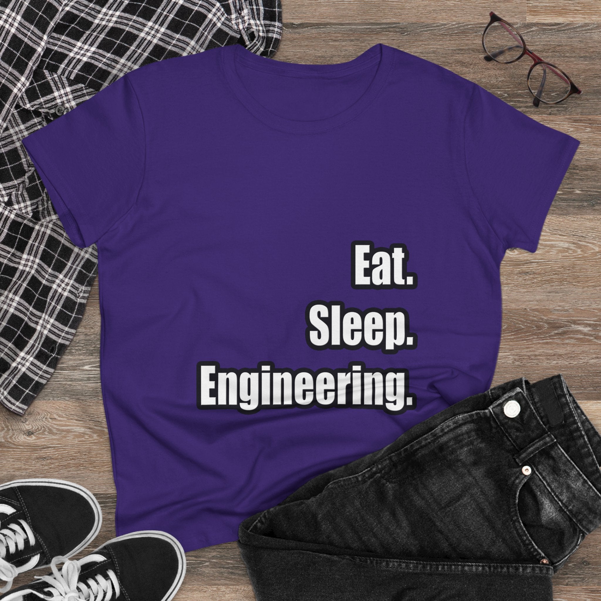 Eat. Sleep. Engineering - Women's Midweight Cotton Tee