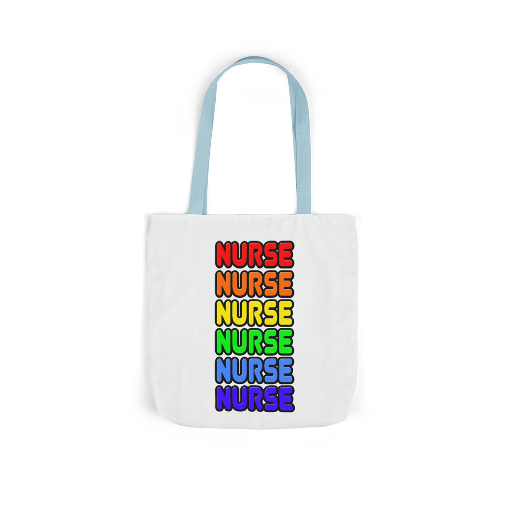 Rainbow Nurse - Canvas Tote Bag, 5-Color Straps