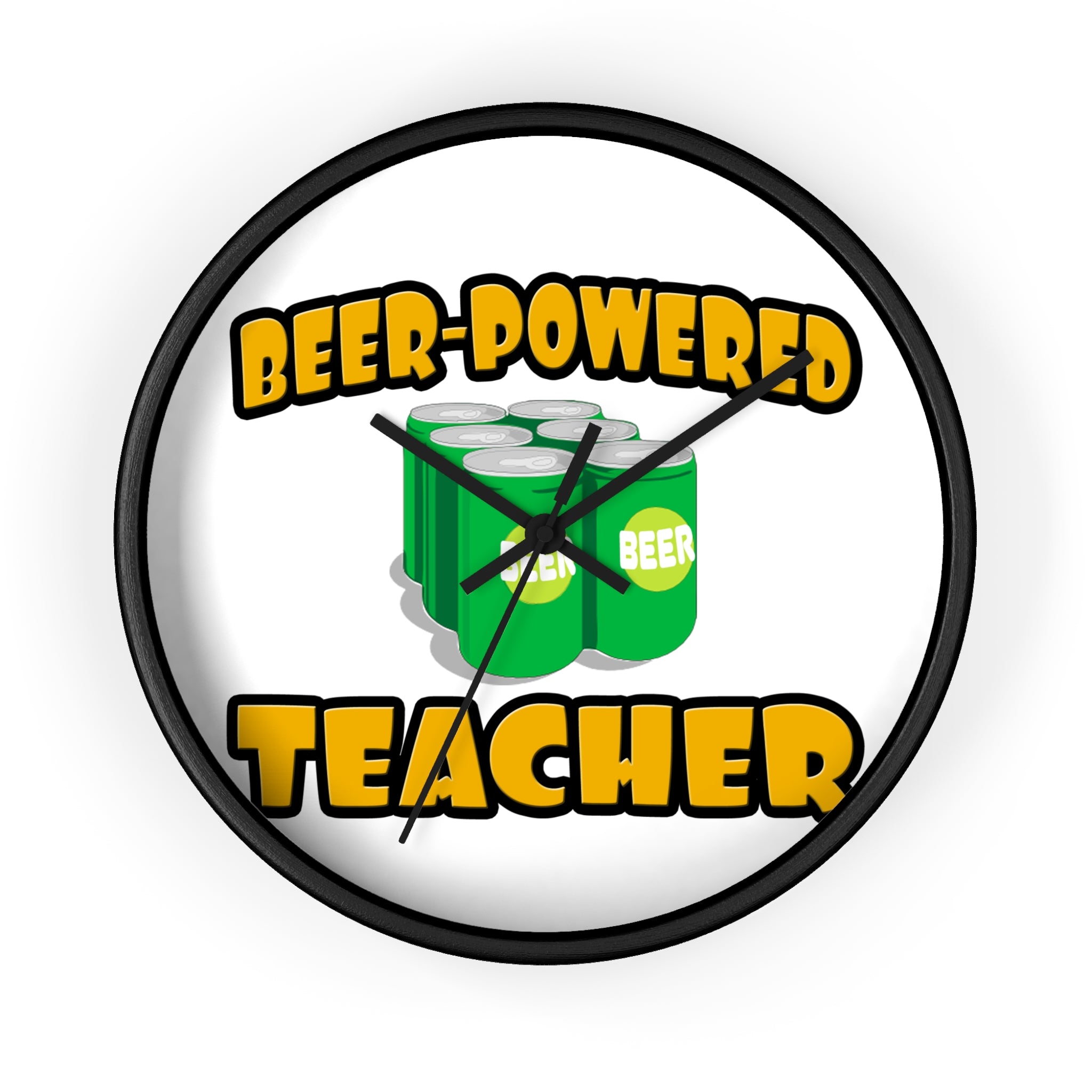 Beer Powered Teacher - Wall Clock