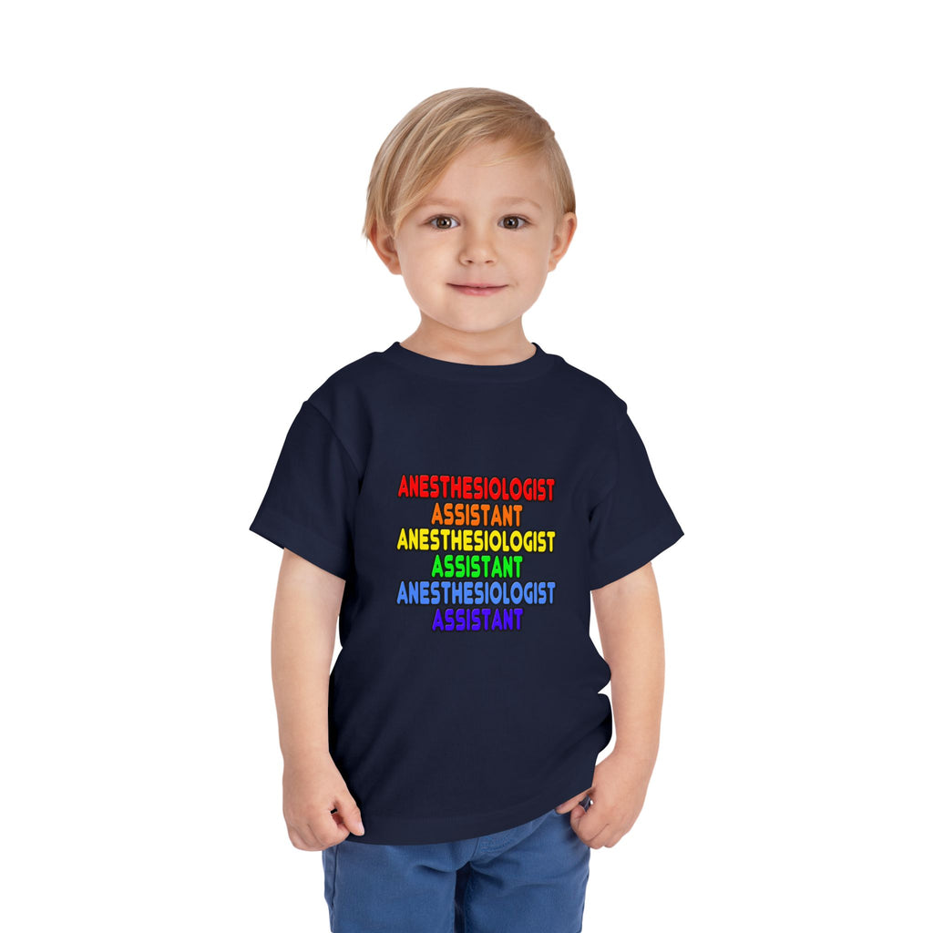 Rainbow Anesthesiologist Assistant - Toddler Short Sleeve Tee