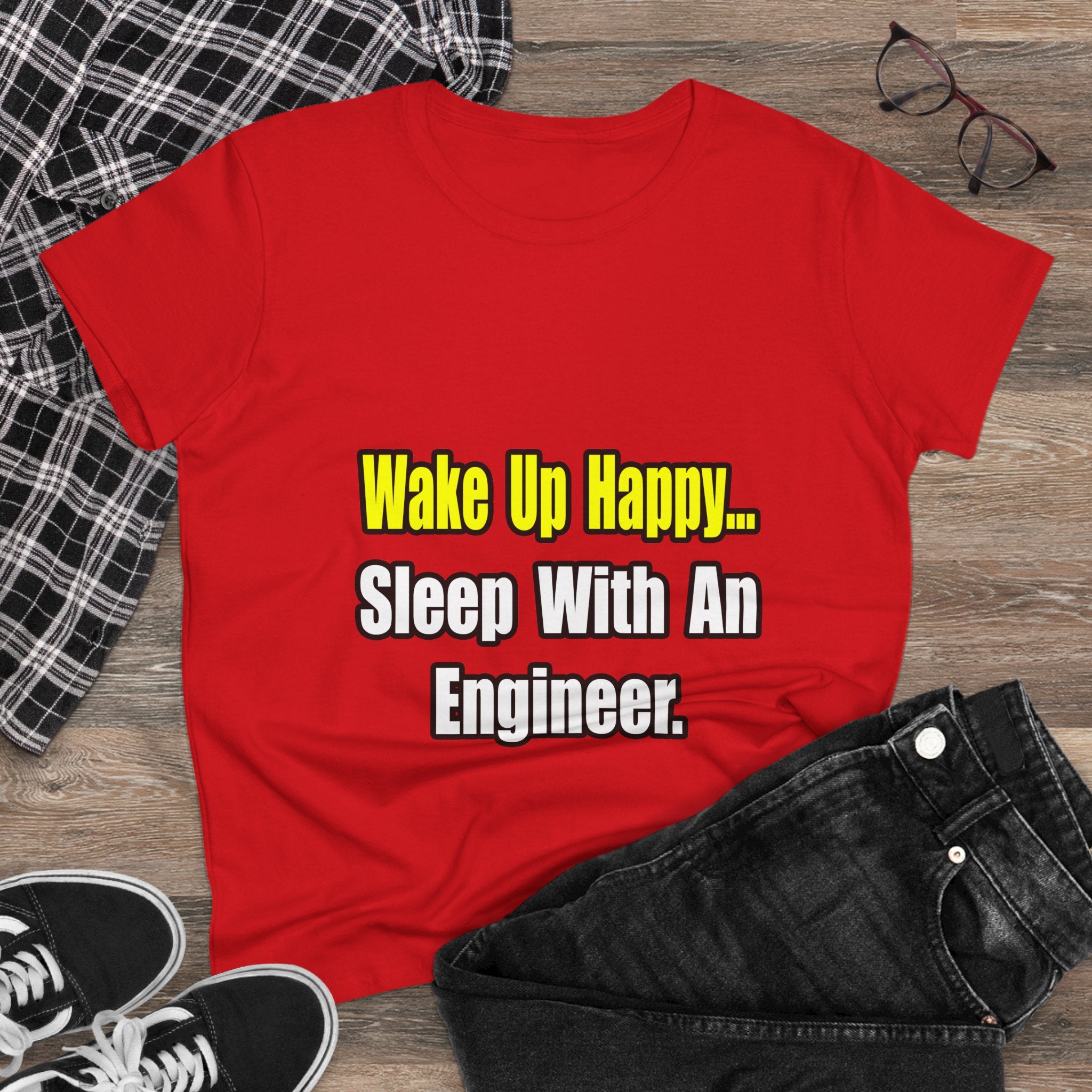 Sleep With Engineer - Women's Midweight Cotton Tee
