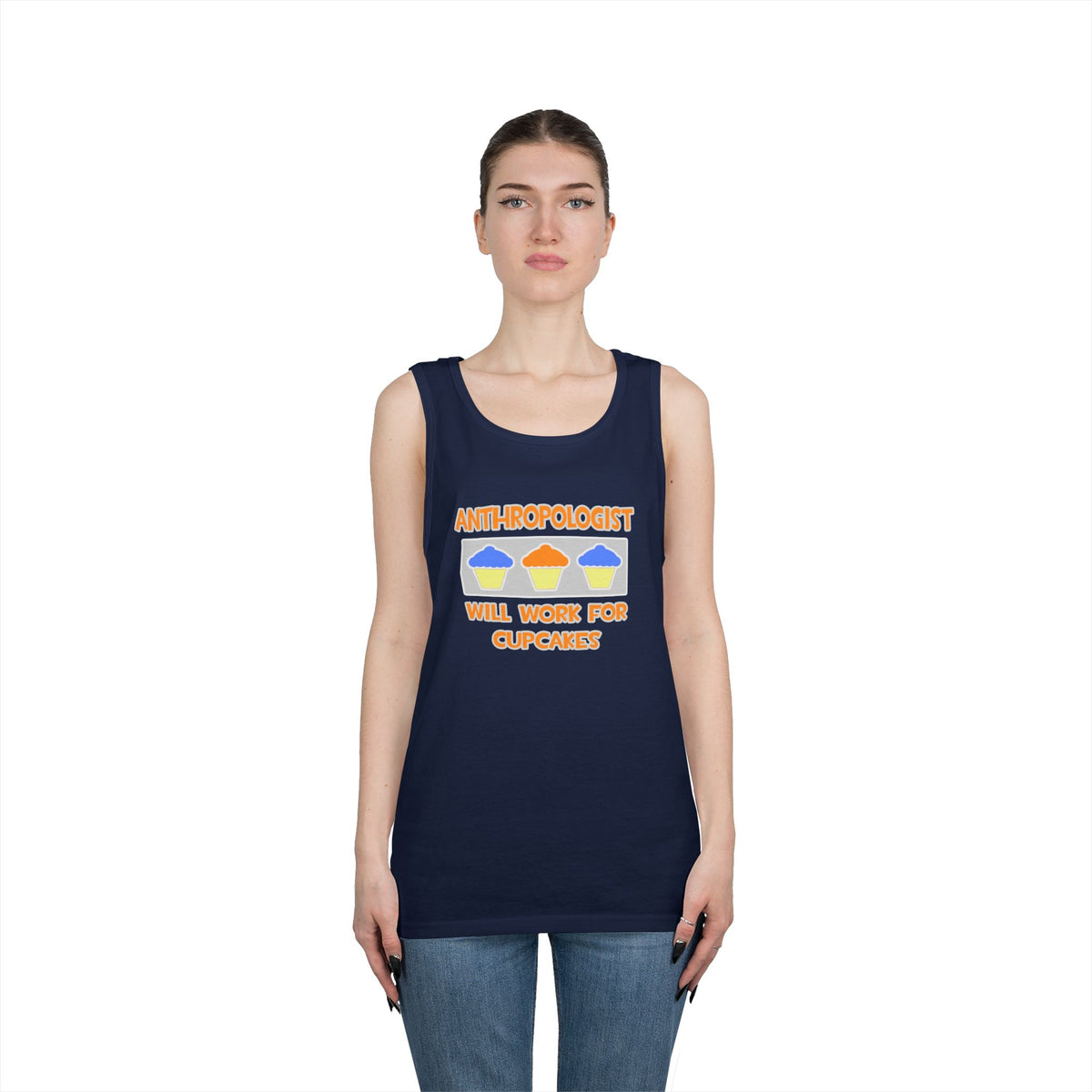 Anthropologist ... Will Work For Cupcakes - Unisex Heavy Cotton Tank Top