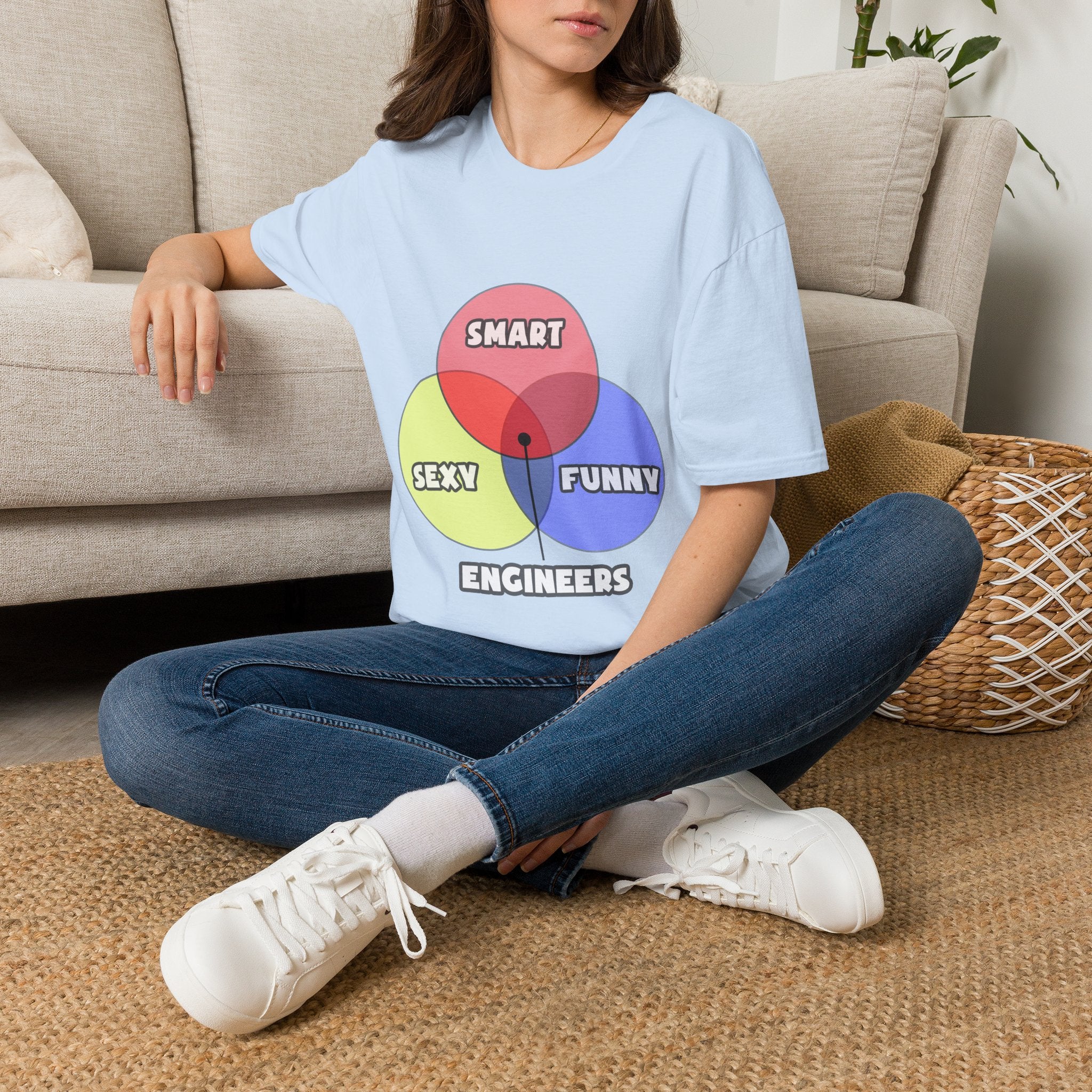 Venn Diagram .. Engineers - Unisex Softstyle T-Shirt