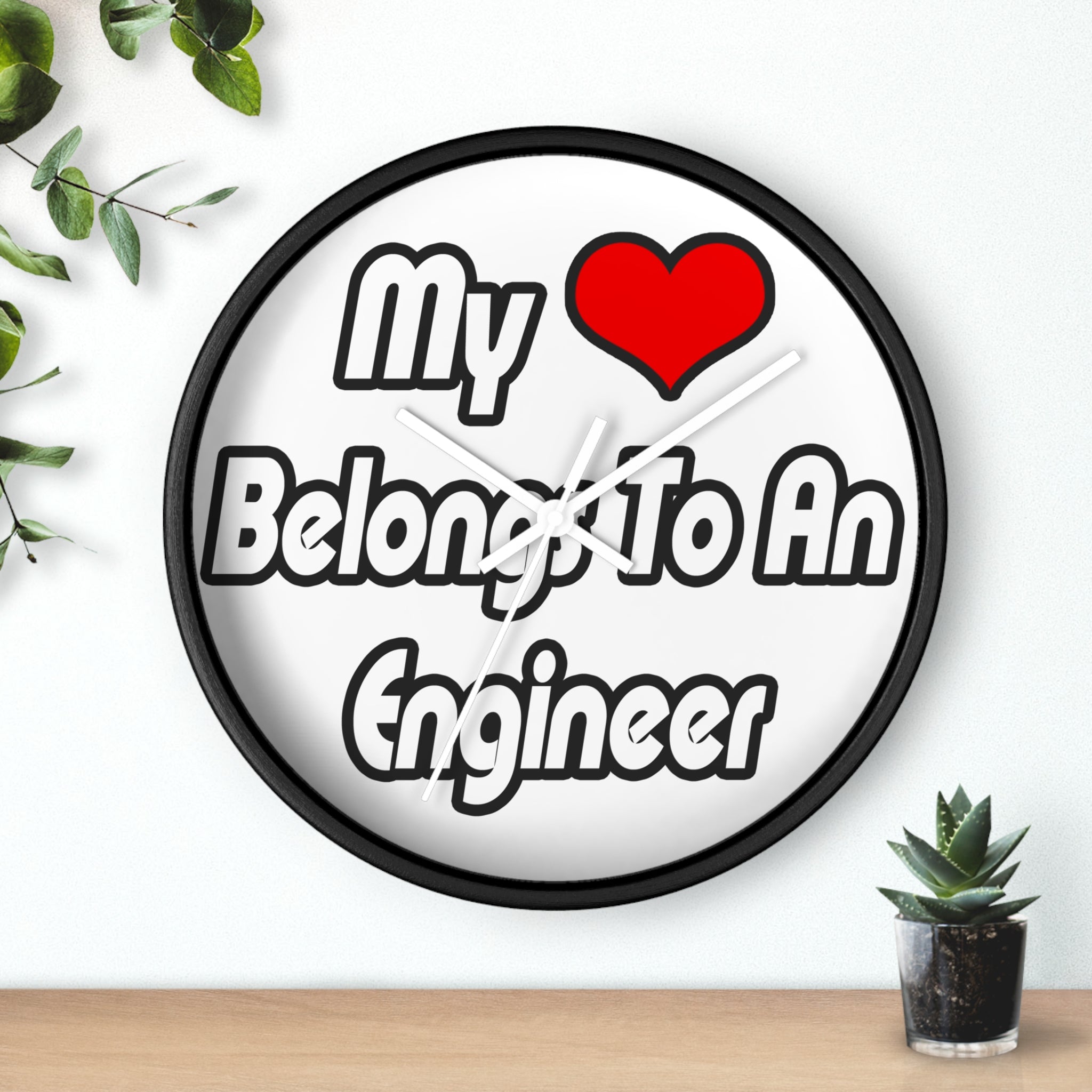 My Heart Belongs To An Engineer - Wall Clock