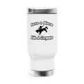 Save Horse, Ride Carpenter - Stainless Steel Travel Mug with Handle, 14oz