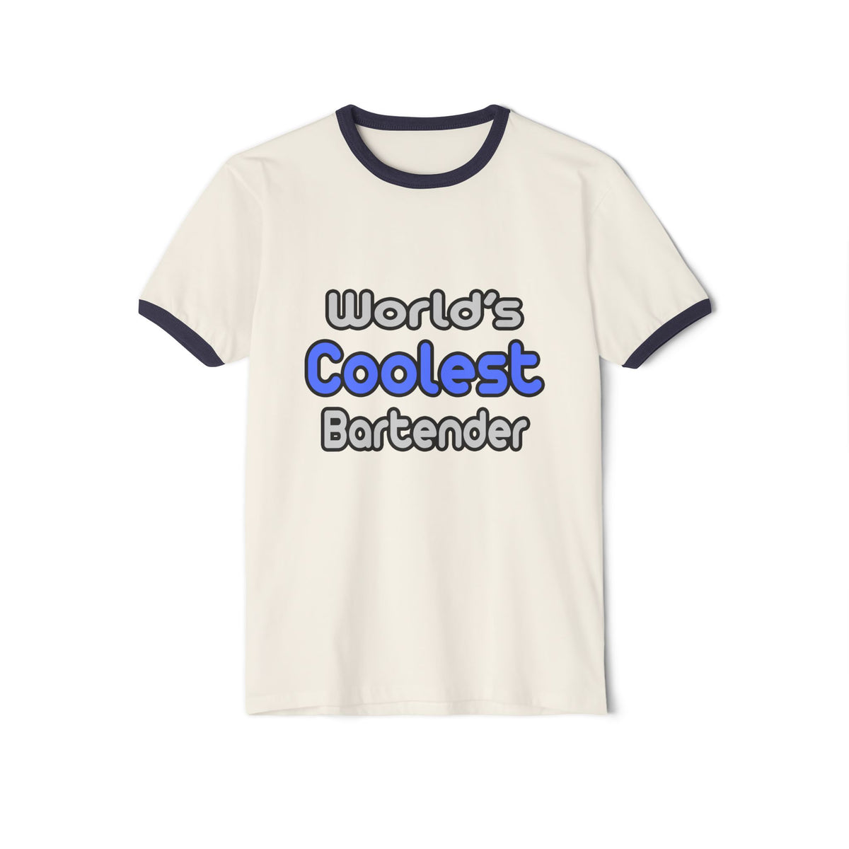 World's Coolest Bartender - Unisex Cotton Ringer T-Shirt