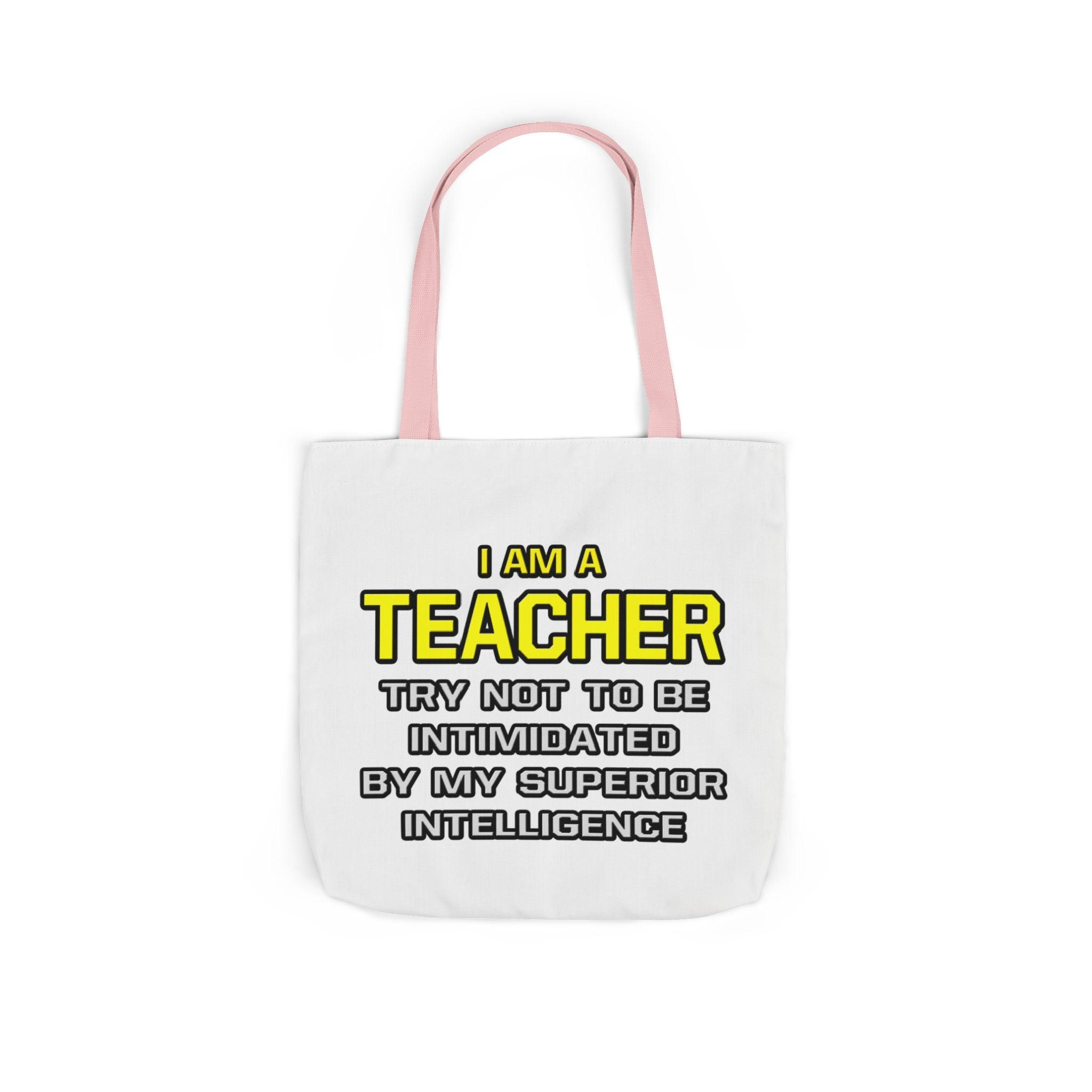 Teacher...Superior Intelligence - Canvas Tote Bag, 5-Color Straps