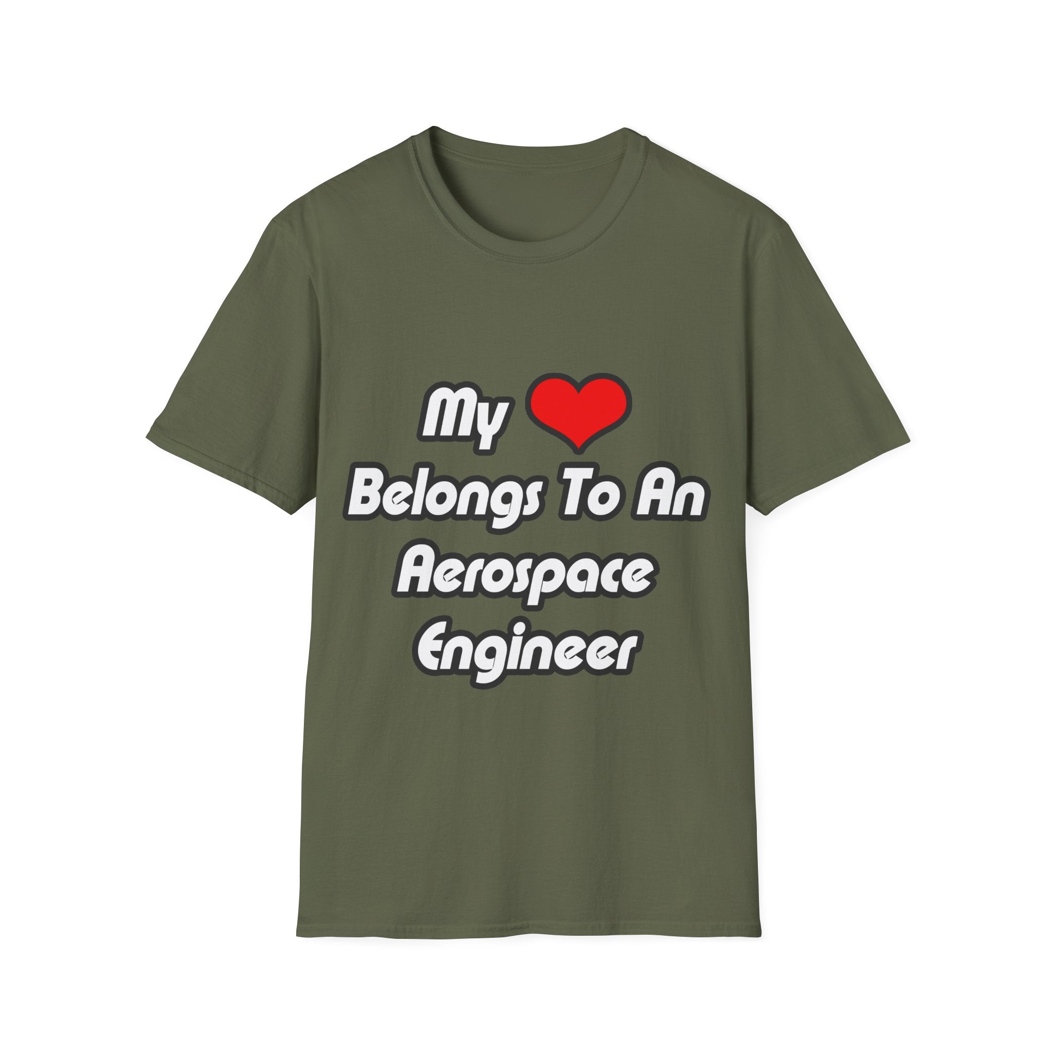 My Heart Belongs To An Aerospace Engineer - Unisex Softstyle T-Shirt