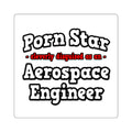 Porn Star...Aerospace Engineer - Square Stickers