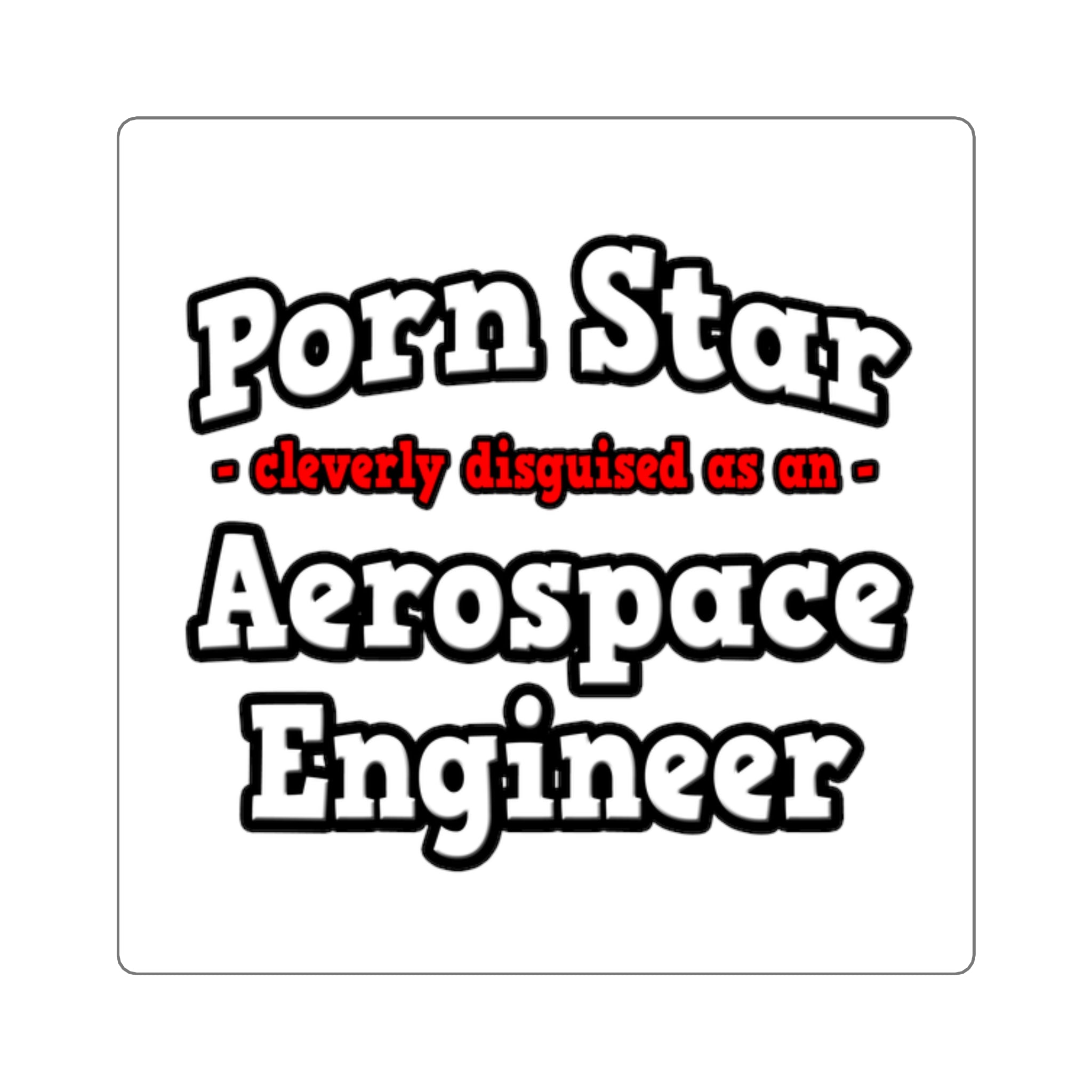 Porn Star...Aerospace Engineer - Square Stickers