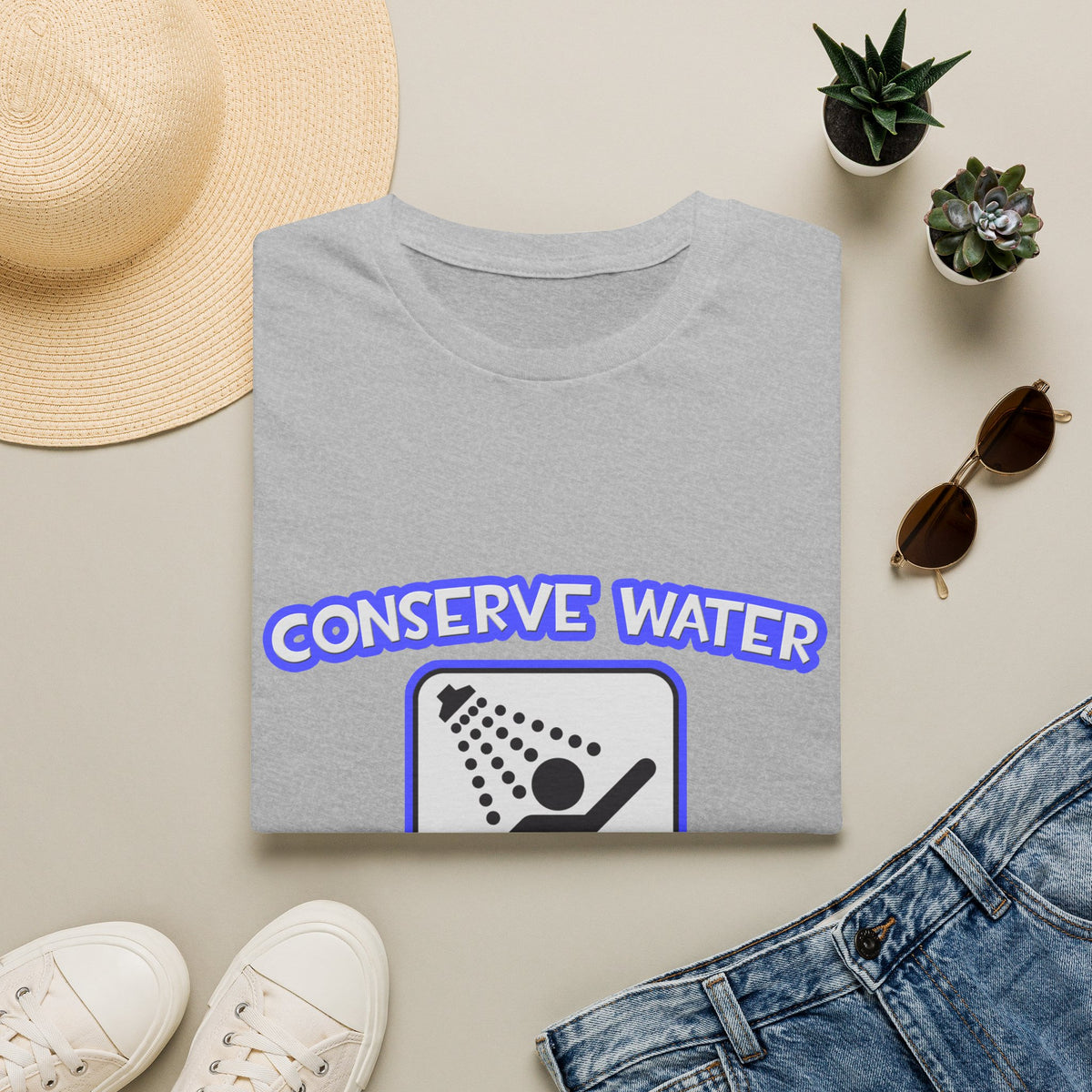 Conserve Water .. Shower With a Teacher - Unisex Softstyle T-Shirt