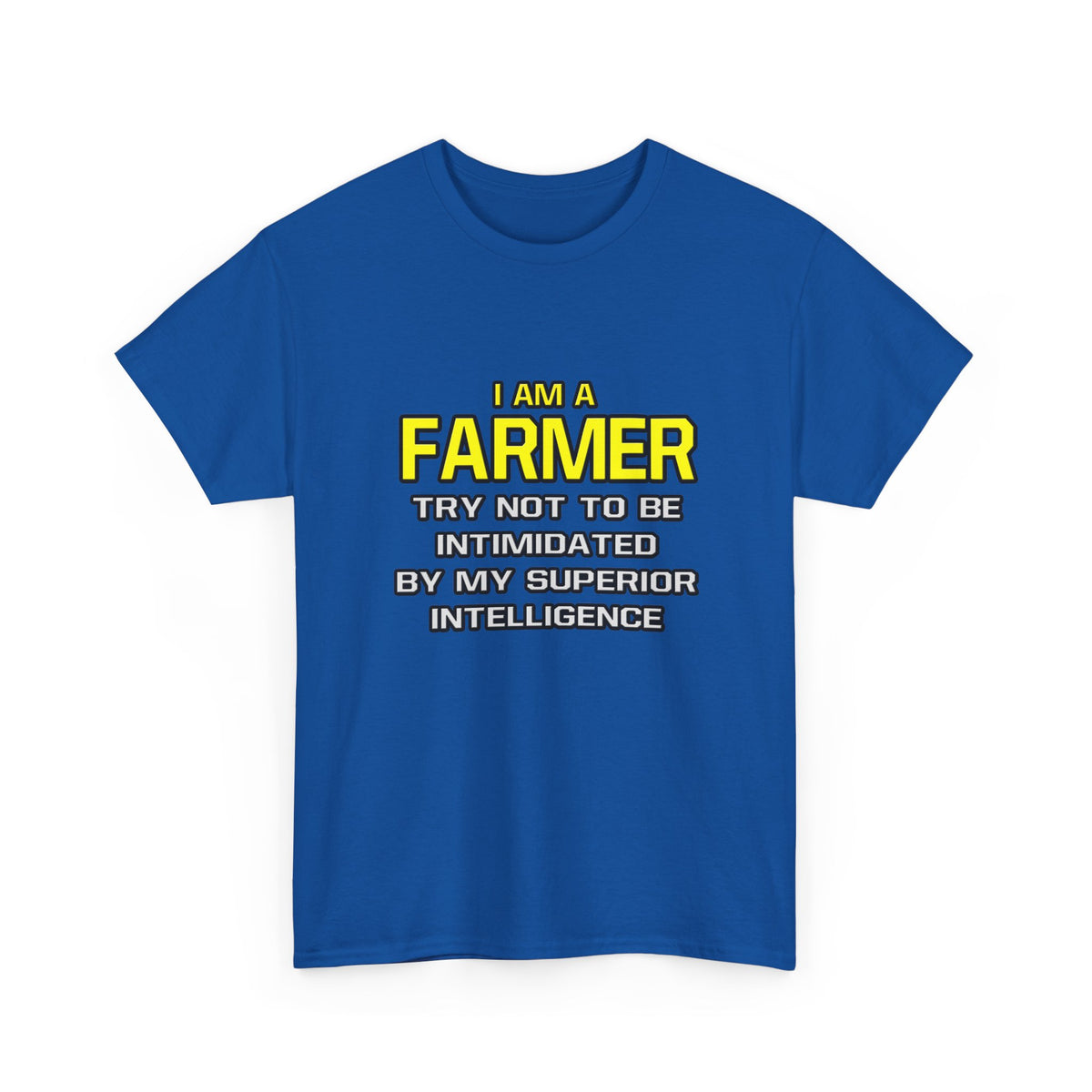 Farmer...Superior Intelligence - Unisex Heavy Cotton Tee