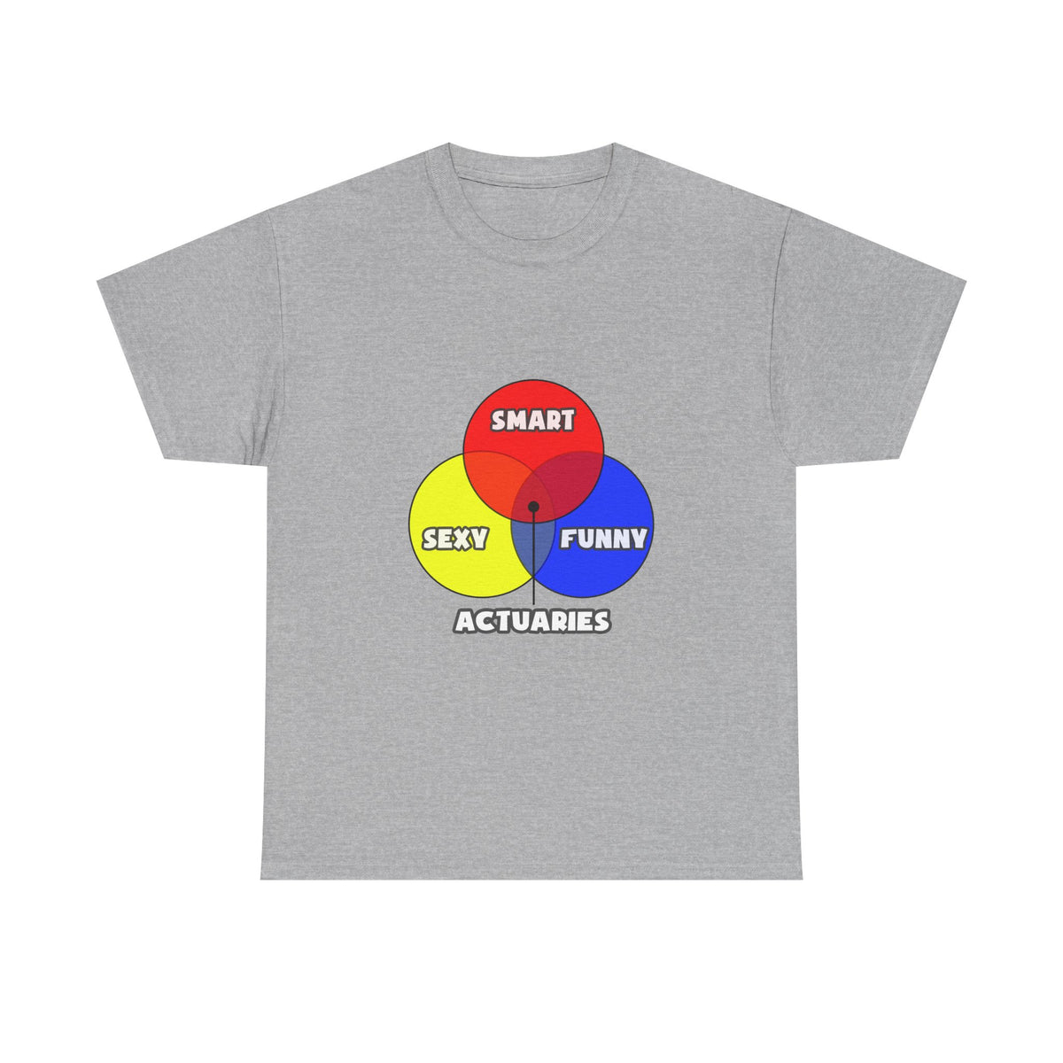 Venn Diagram .. Actuaries - Unisex Heavy Cotton Tee