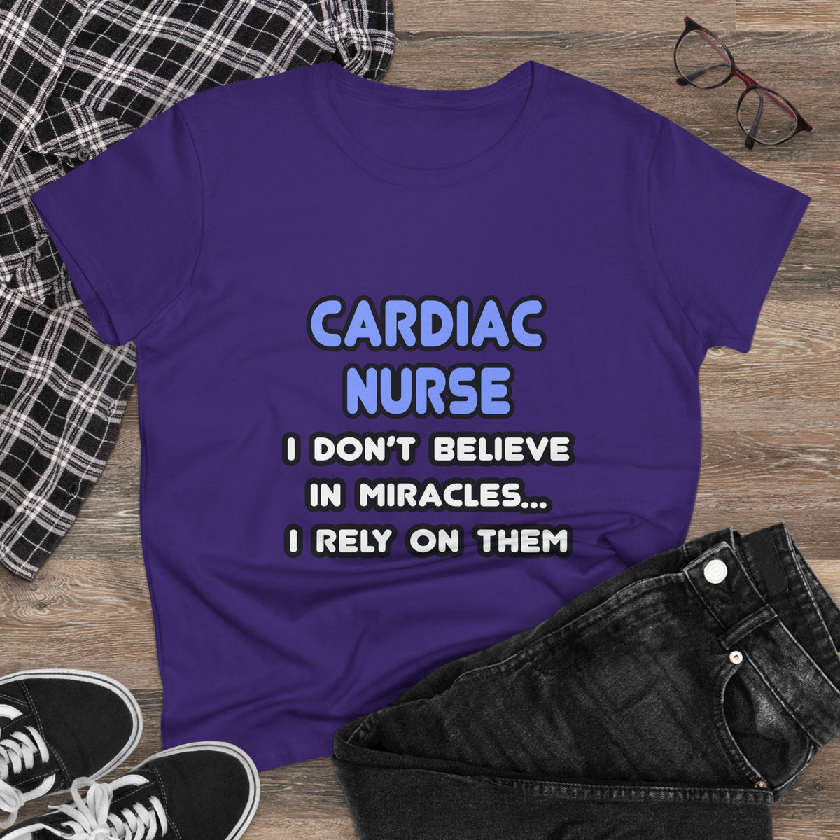 Miracles and Cardiac Nurses - Women's Midweight Cotton Tee