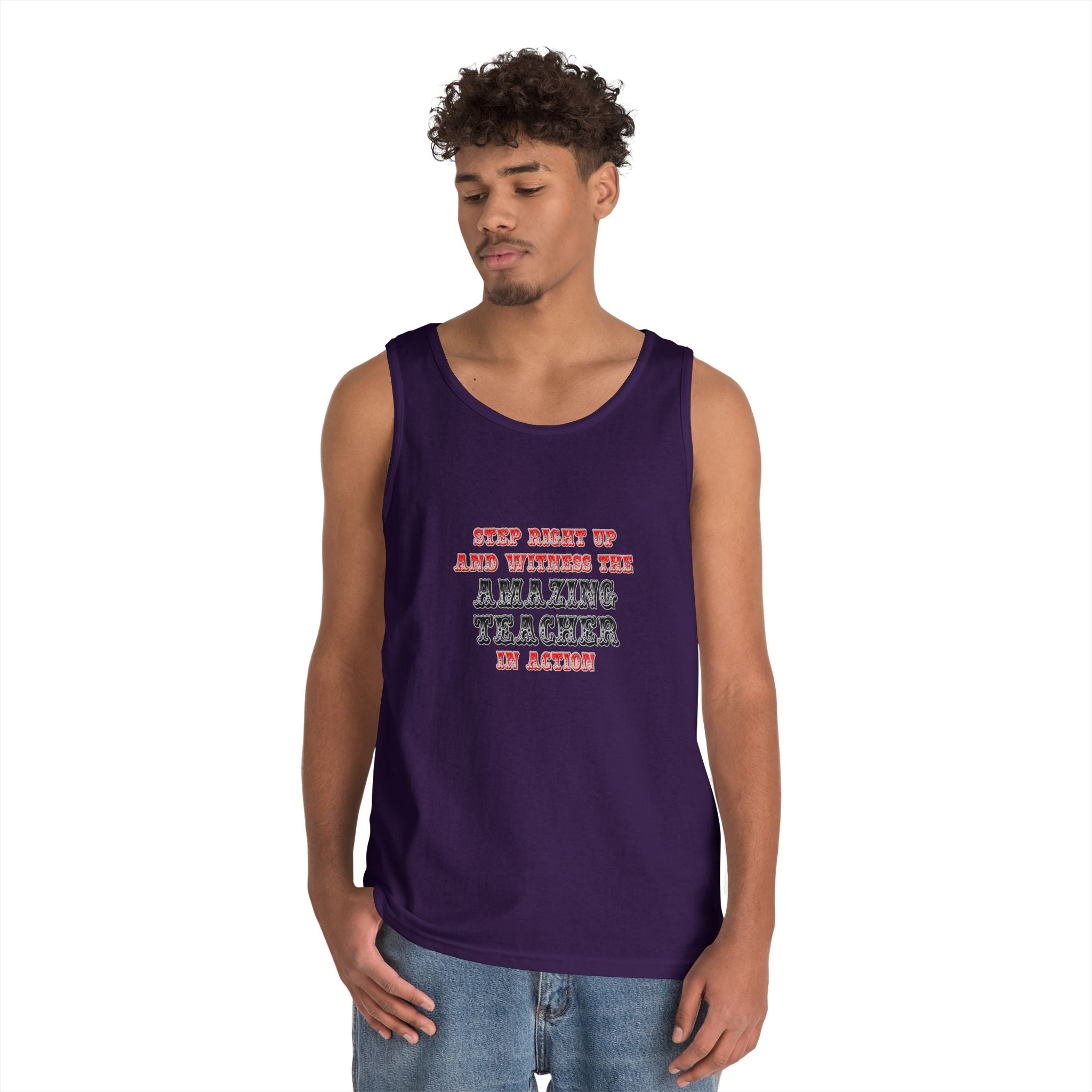 Amazing Teacher In Action - Unisex Heavy Cotton Tank Top