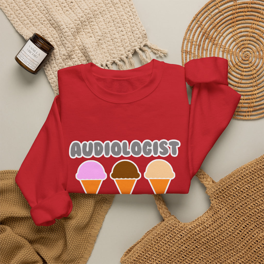 Audiologist ... Will Work For Ice Cream - Unisex Heavy Blend™ Crewneck Sweatshirt