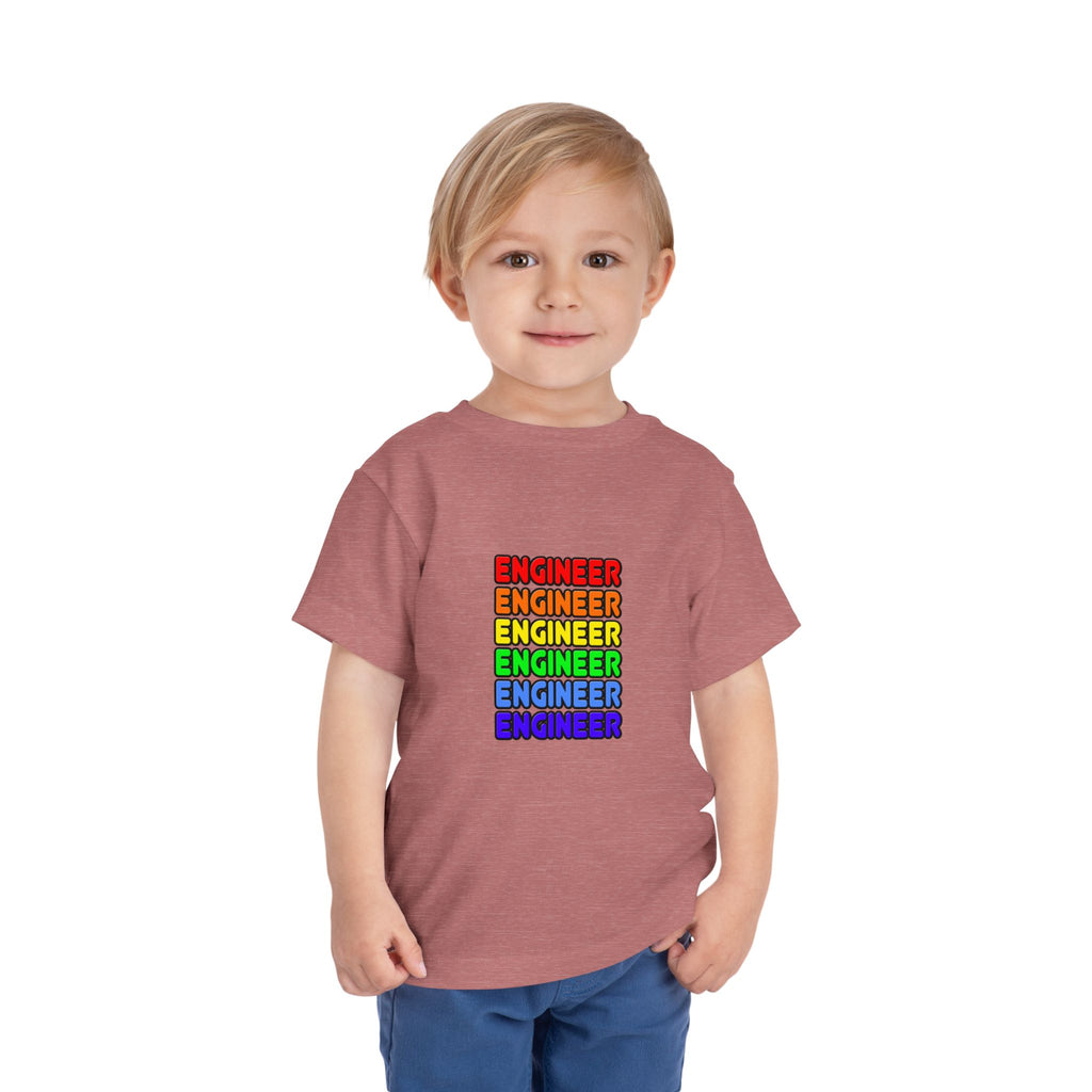 Rainbow Engineer - Toddler Short Sleeve Tee