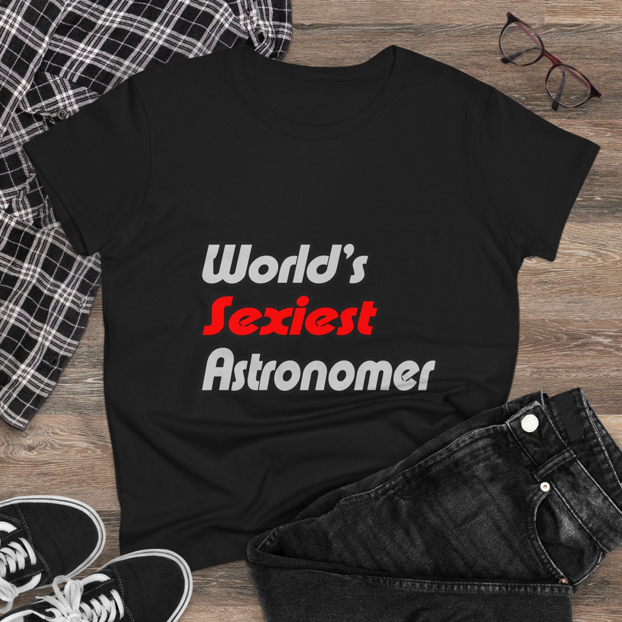 World's Sexiest Astronomer - Women's Midweight Cotton Tee