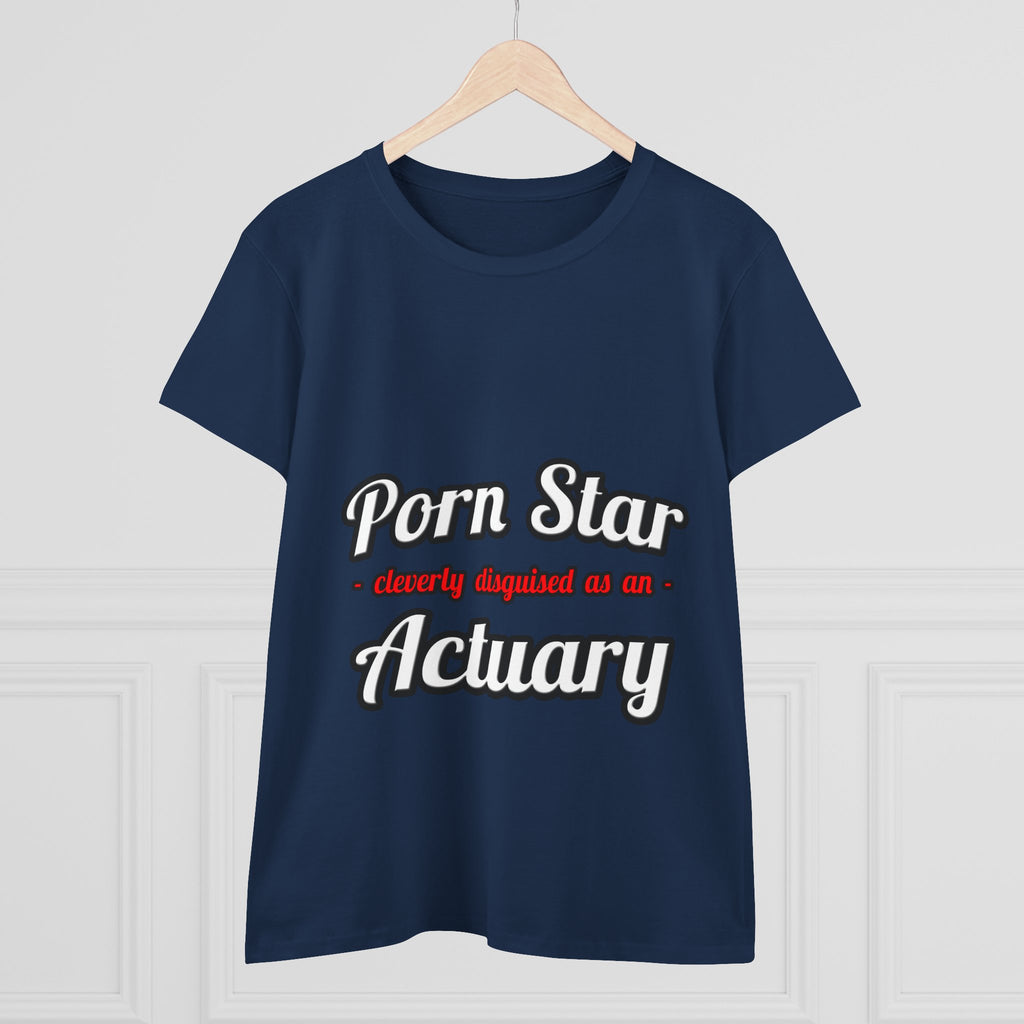 Porn Star ... Actuary - Women's Midweight Cotton Tee
