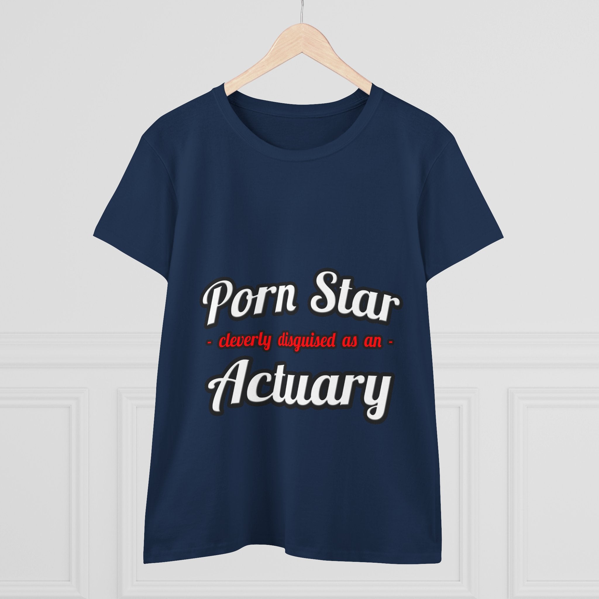 Porn Star ... Actuary - Women's Midweight Cotton Tee