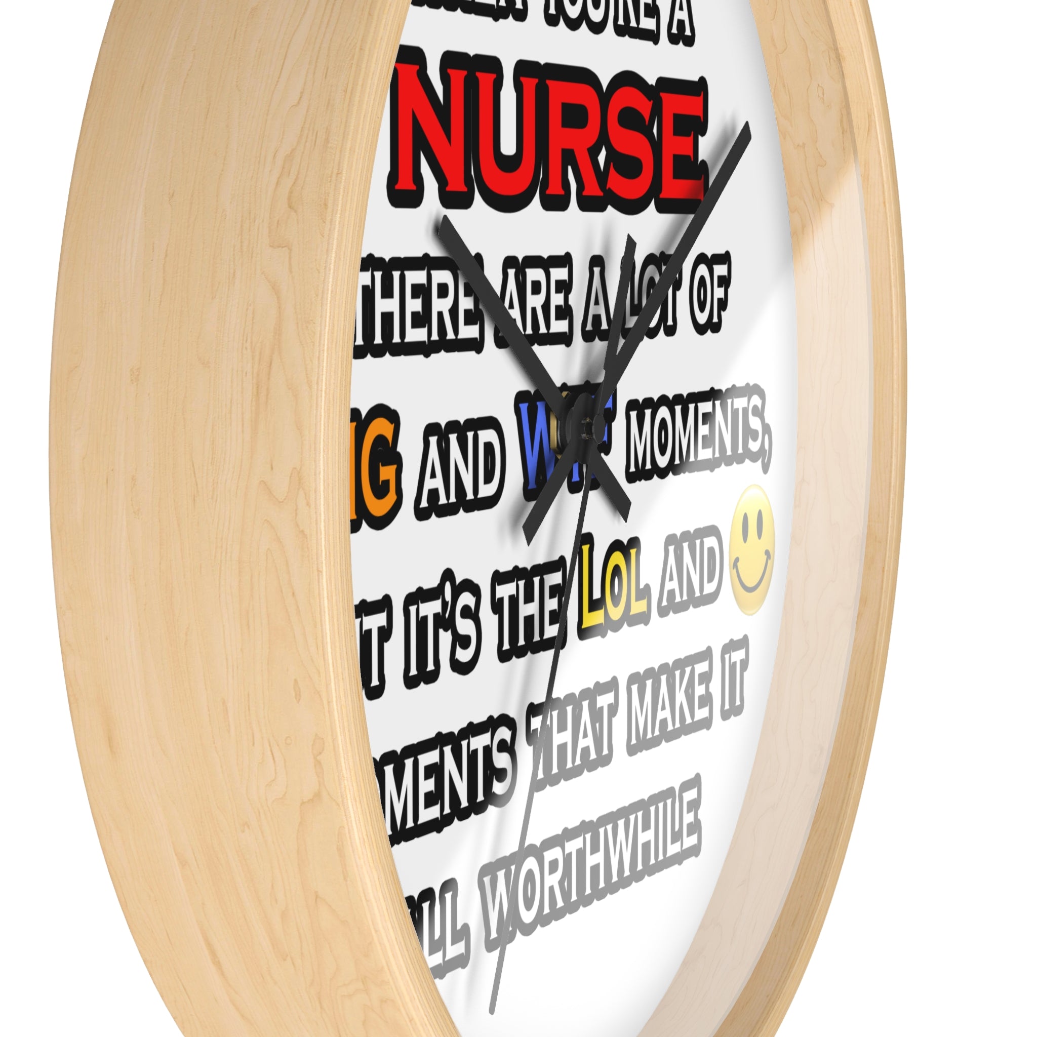 Nurse ... OMG WTF LOL - Wall Clock