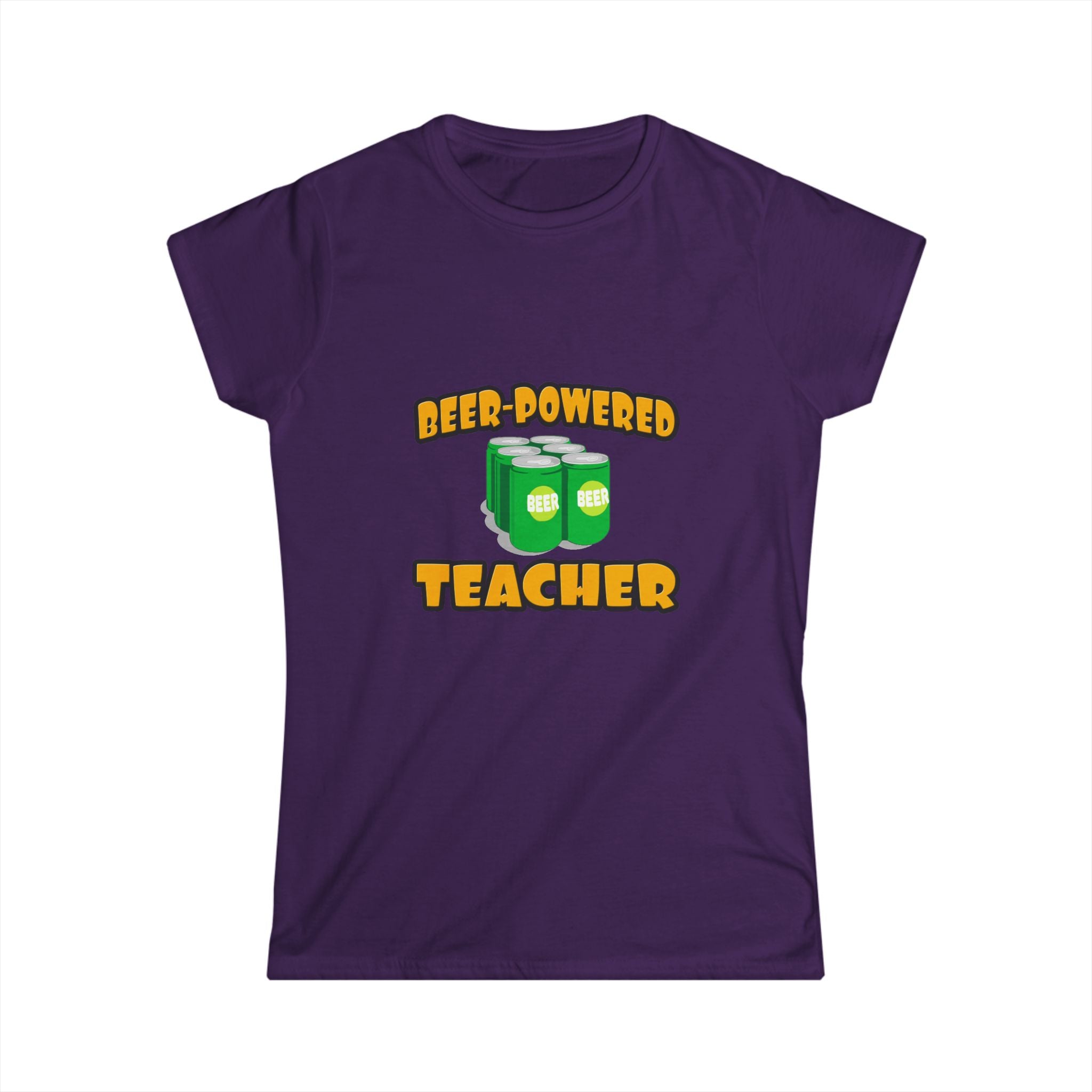 Beer Powered Teacher - Women's Softstyle Tee