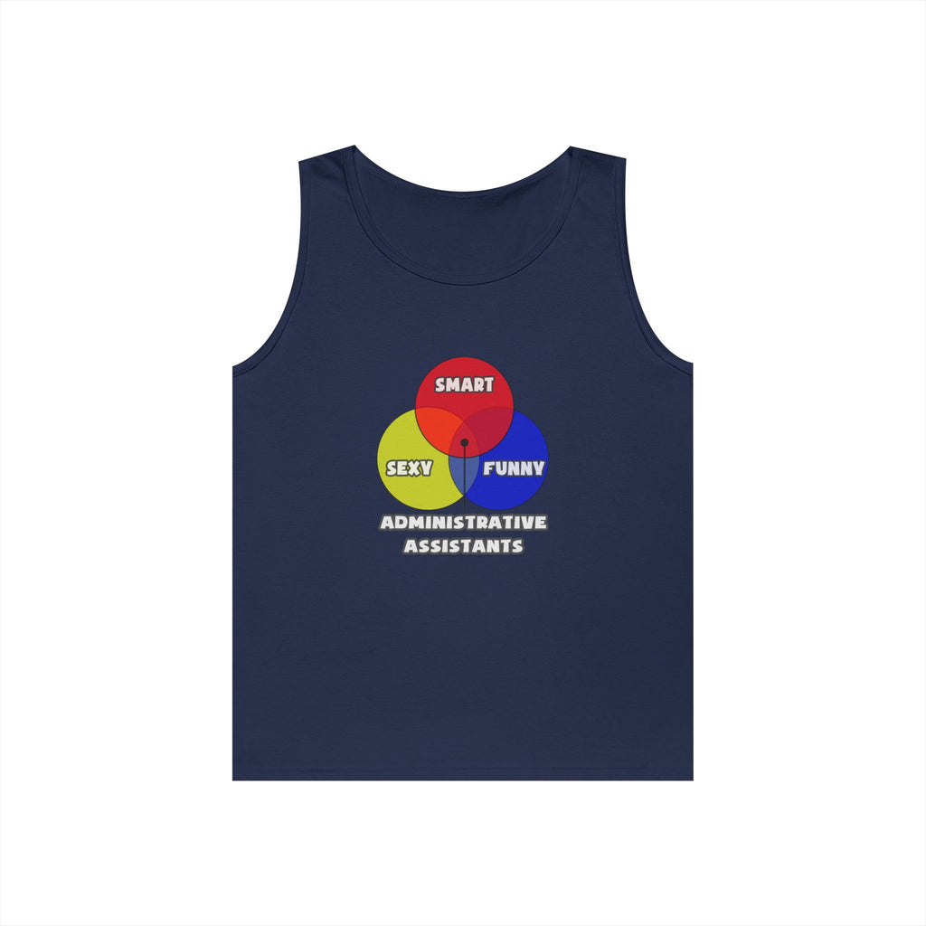 Venn Diagram .. Administrative Assistants - Unisex Heavy Cotton Tank Top