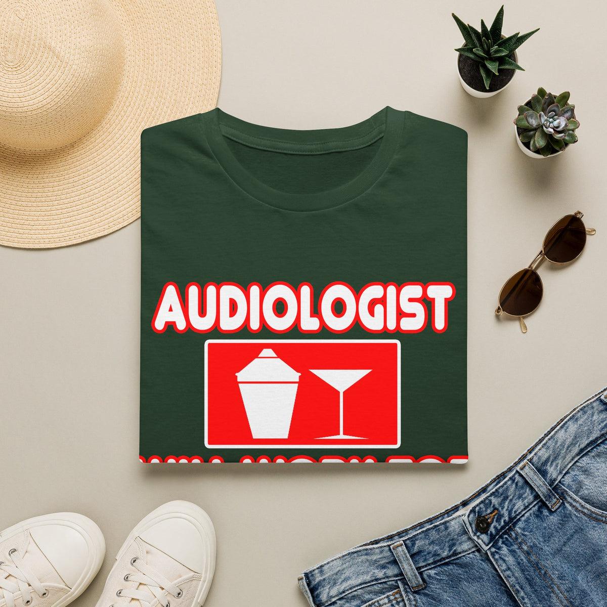 Audiologist ... Will Work For Cocktails - Unisex Softstyle T-Shirt