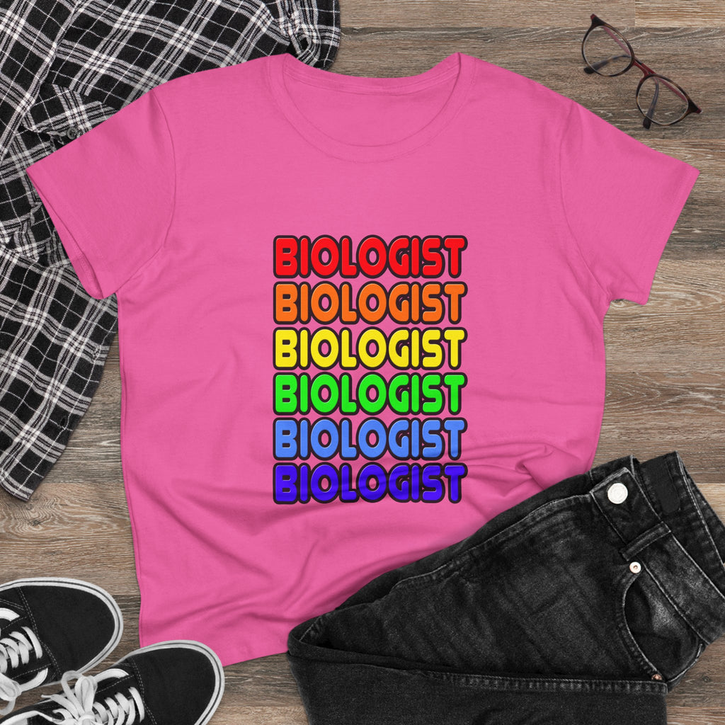 Rainbow Biologist - Women's Midweight Cotton Tee