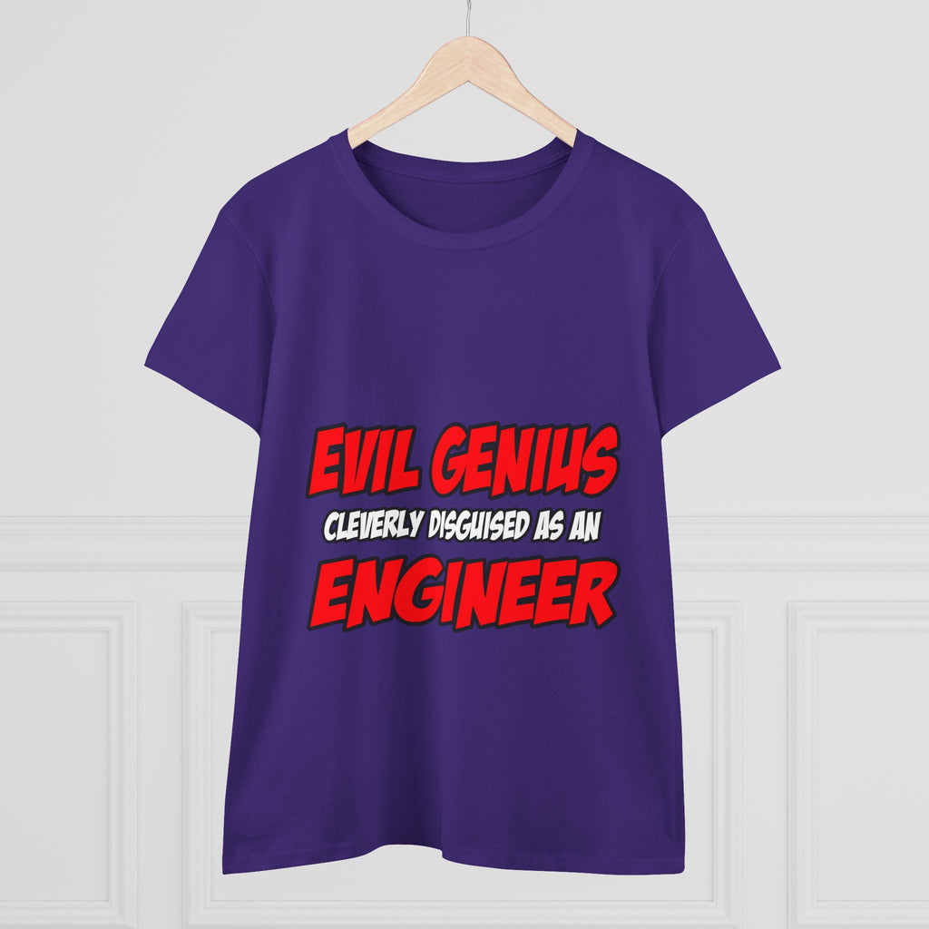 Evil Genius...Engineer - Women's Midweight Cotton Tee